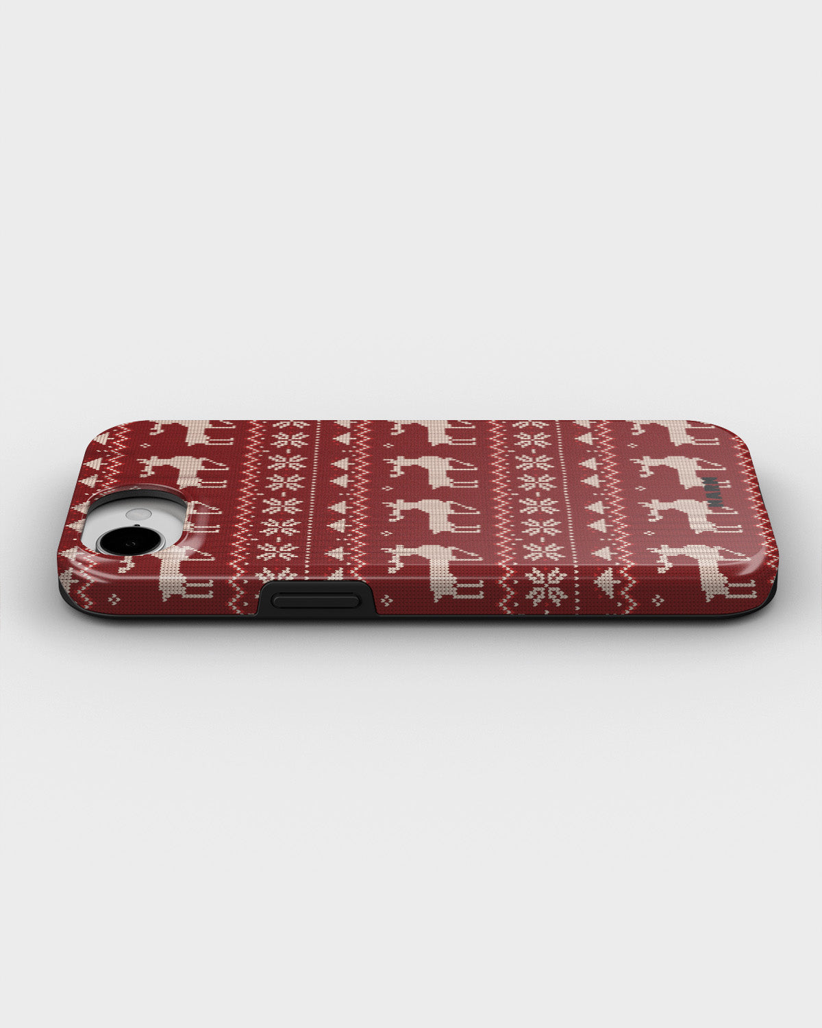 iPhone 16e Tough Case – Reindeer Knit - View 3