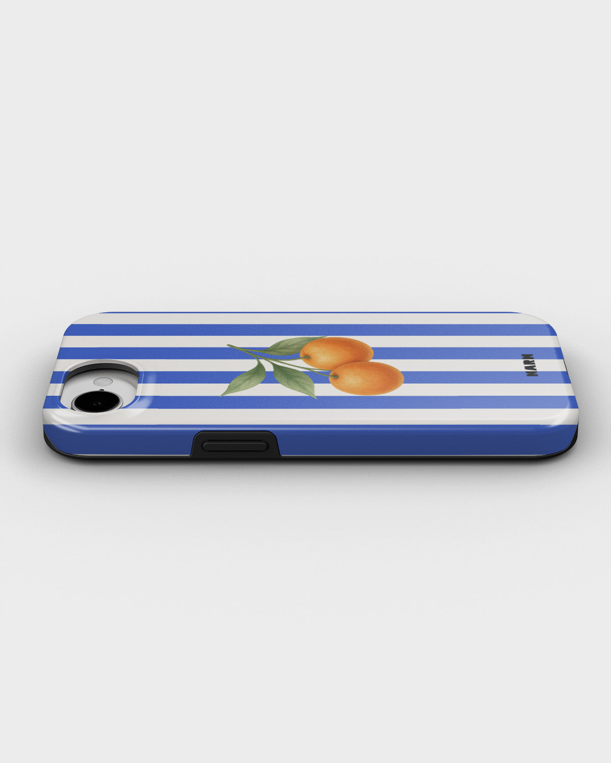 iPhone 16e Tough Case – Orange Stripes - View 3