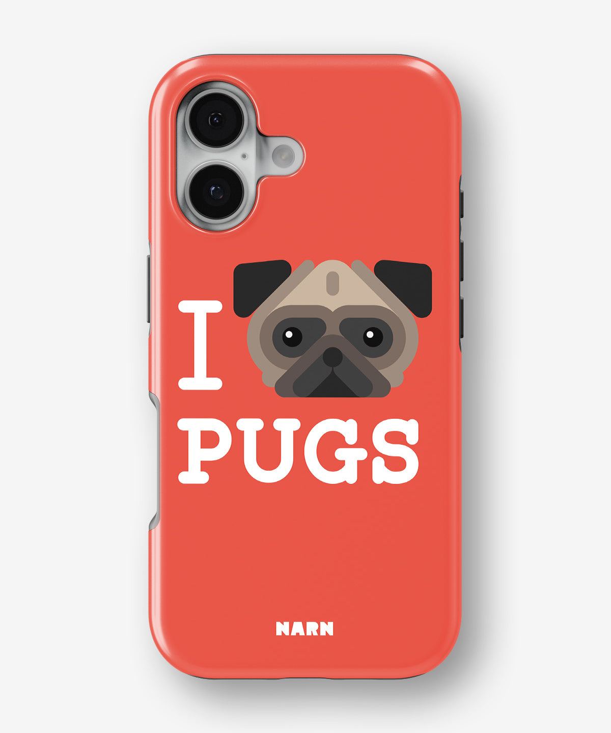 iPhone 17 Tough Case – I Love Pugs - View 1