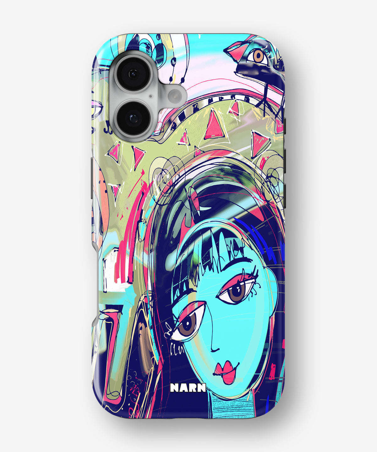 iPhone 17 Tough Case – Abstract Cat - View 1