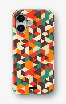 iPhone 17 Tough Case – Retro Geometric - View 1