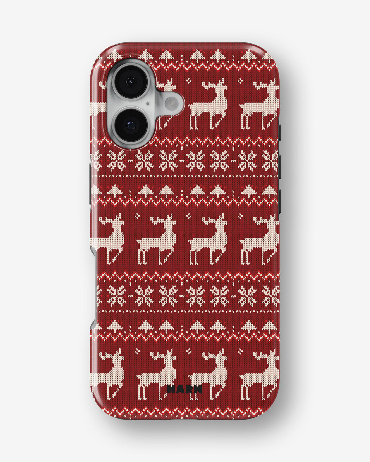iPhone 17 Tough Case – Reindeer Knit - View 1