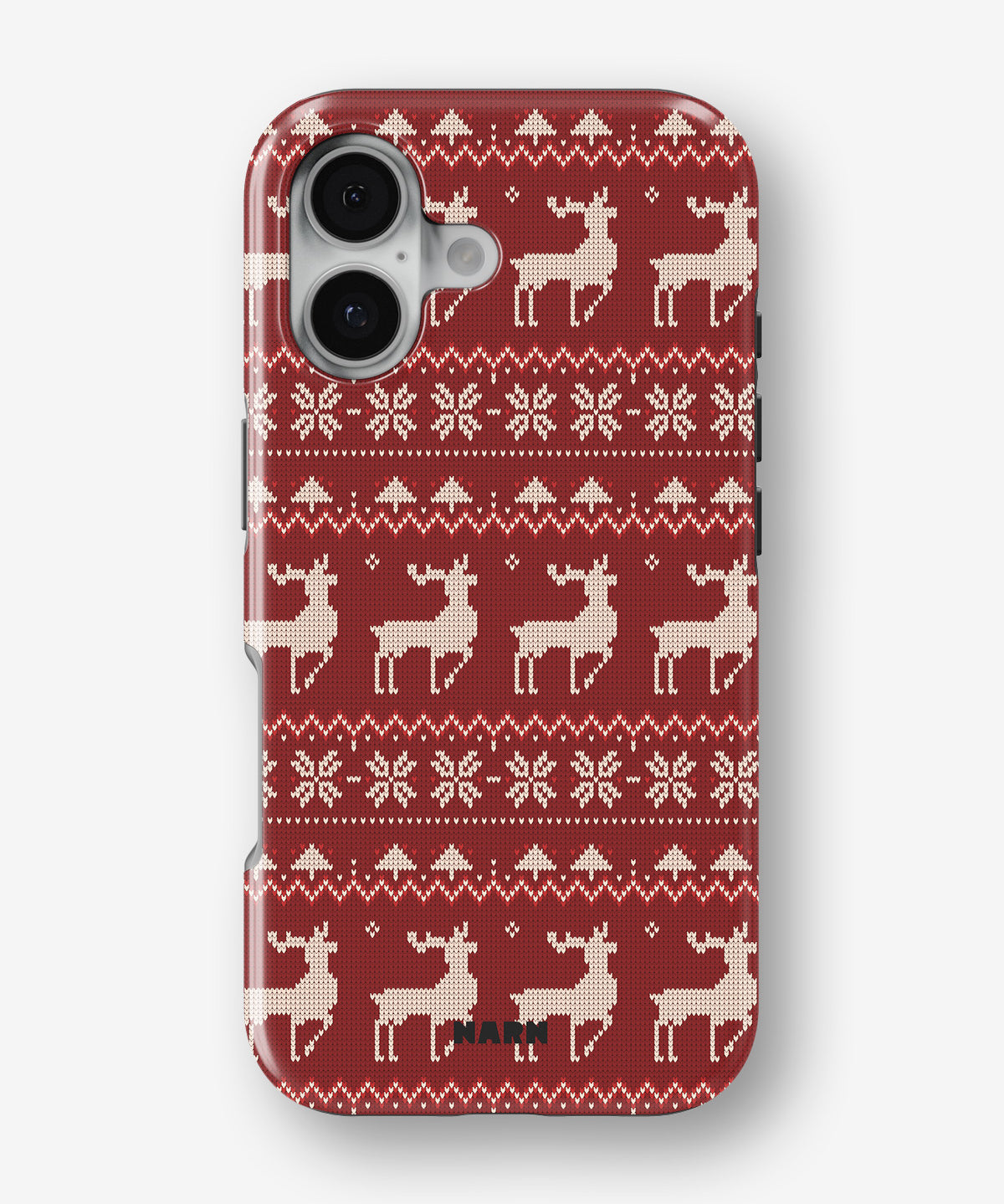iPhone 17 Tough Case – Reindeer Knit - View 1