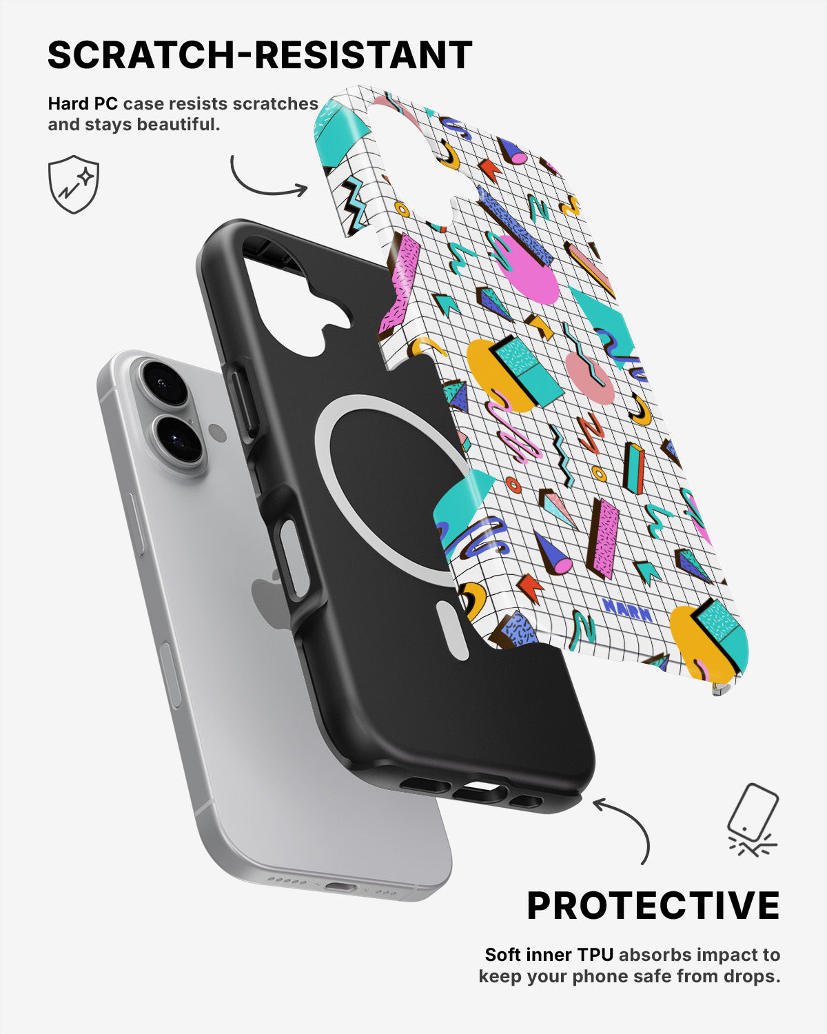 iPhone 17 Tough Case – 80s Memphis - View 2