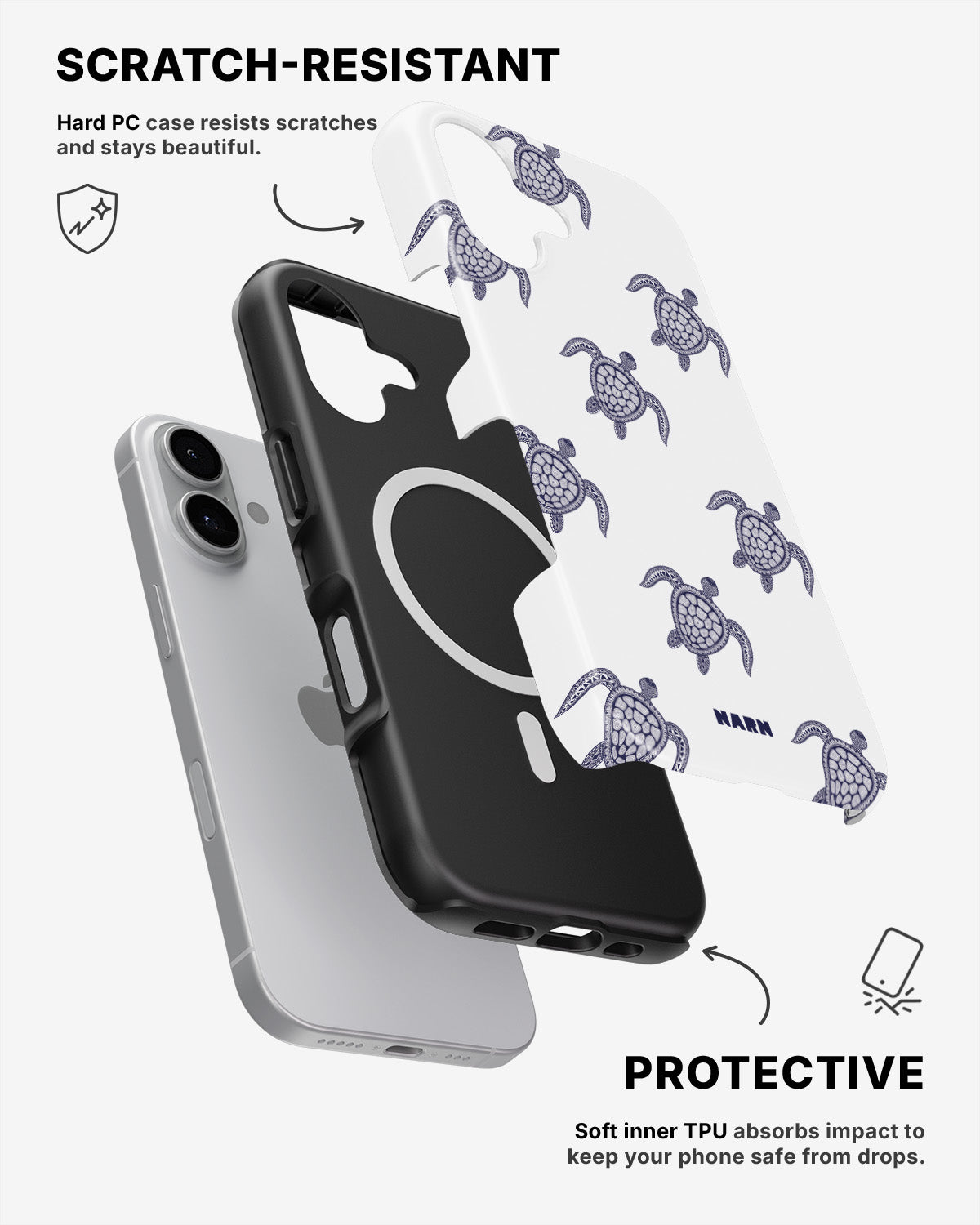 iPhone 17 Tough Case – Blue Turtles - View 2
