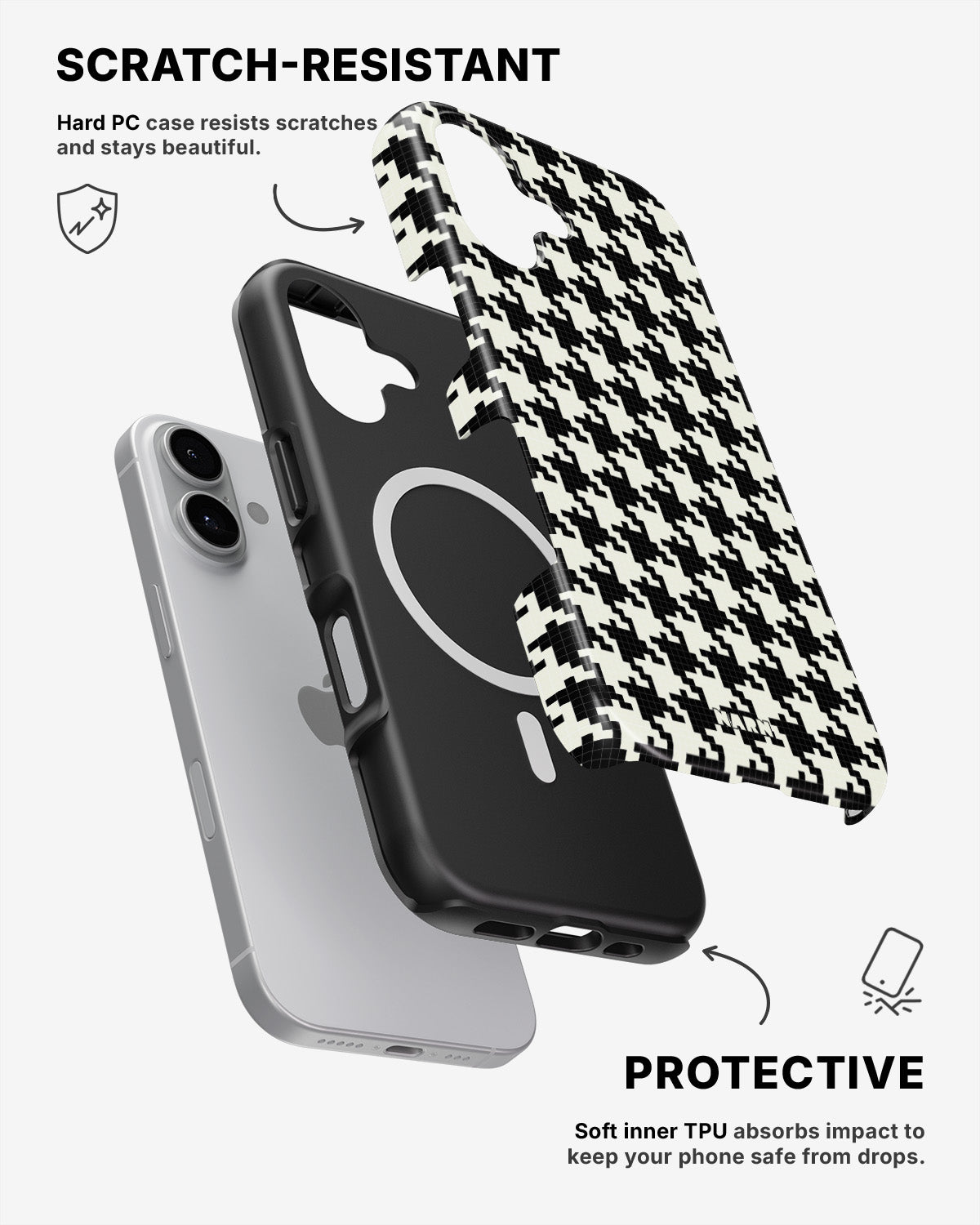 iPhone 17 Tough Case – Houndstooth - View 2