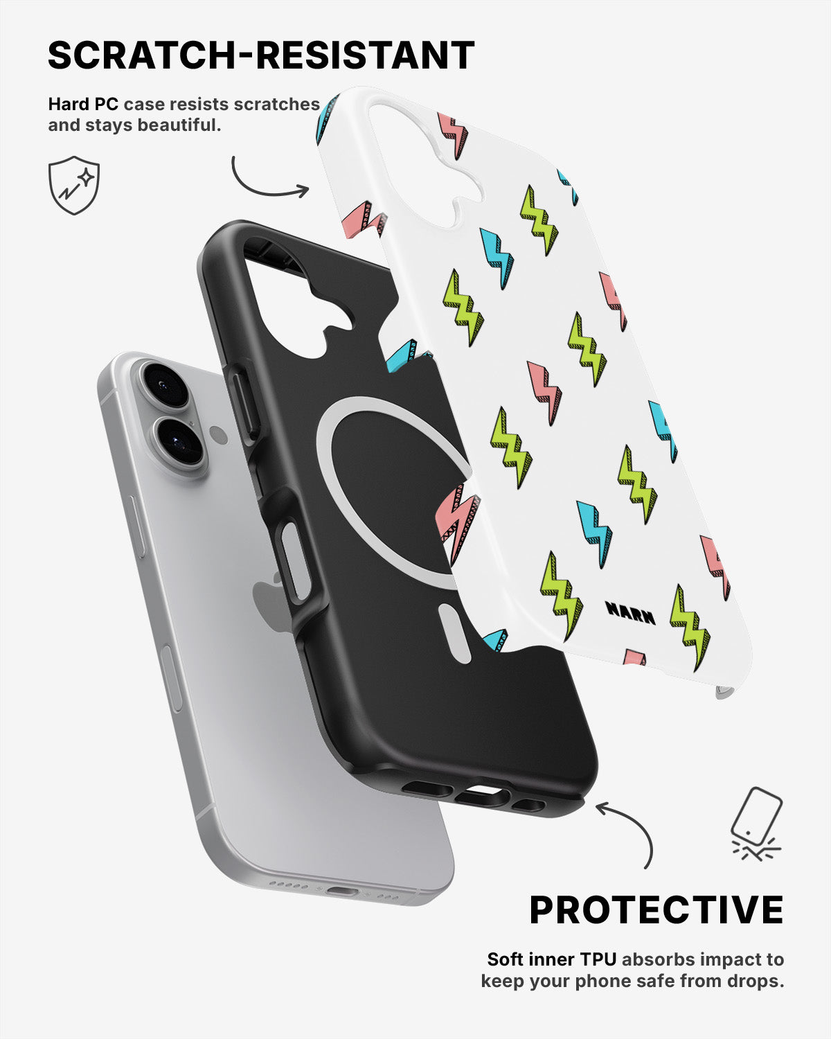 iPhone 17 Tough Case – Lightning Bolts - View 2