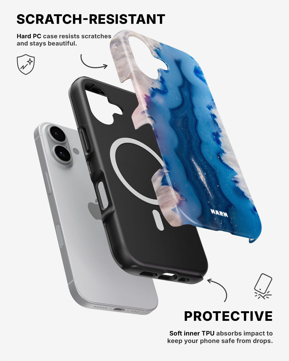 iPhone 17 Tough Case – Blue Agate - View 2