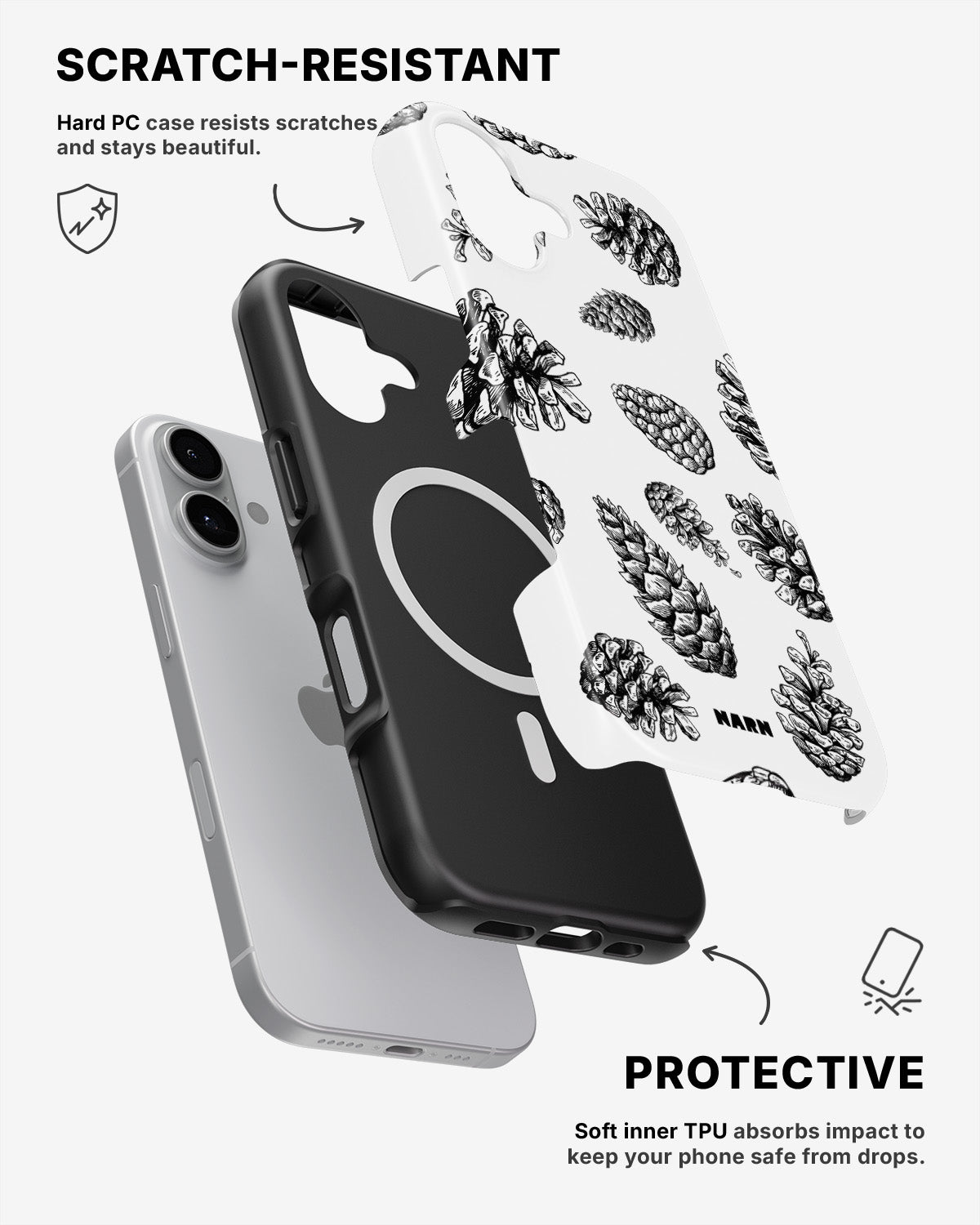 iPhone 17 Tough Case – Pine Cones - View 2