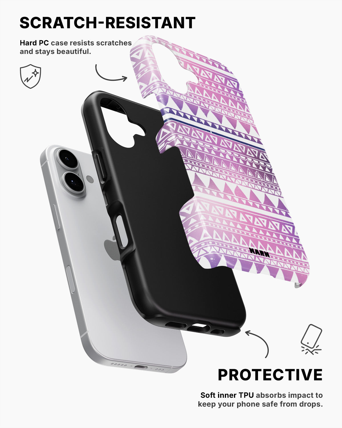 iPhone 17 Tough Case – Purple Aztec - View 2