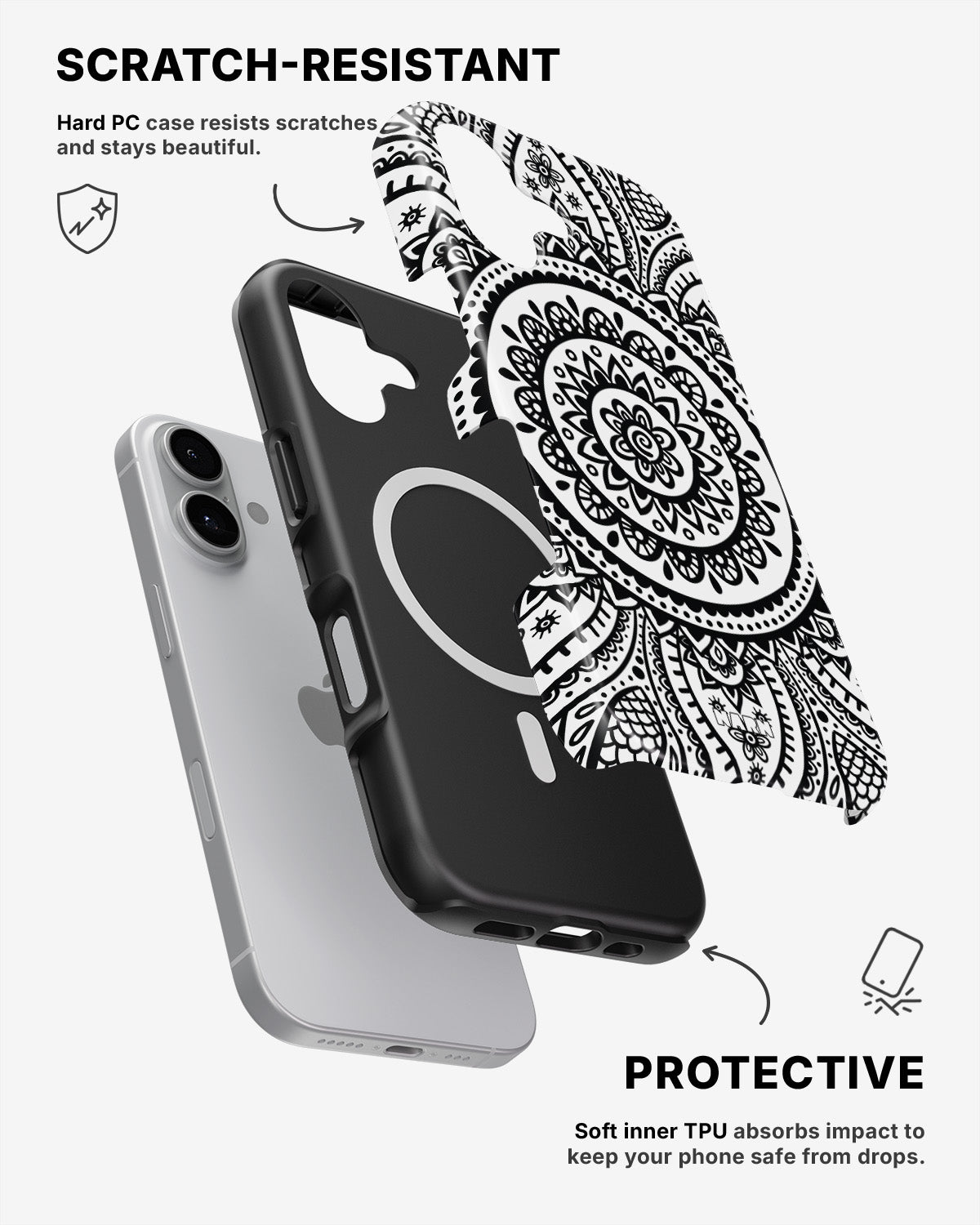 iPhone 17 Tough Case – Henna Mandala - View 2
