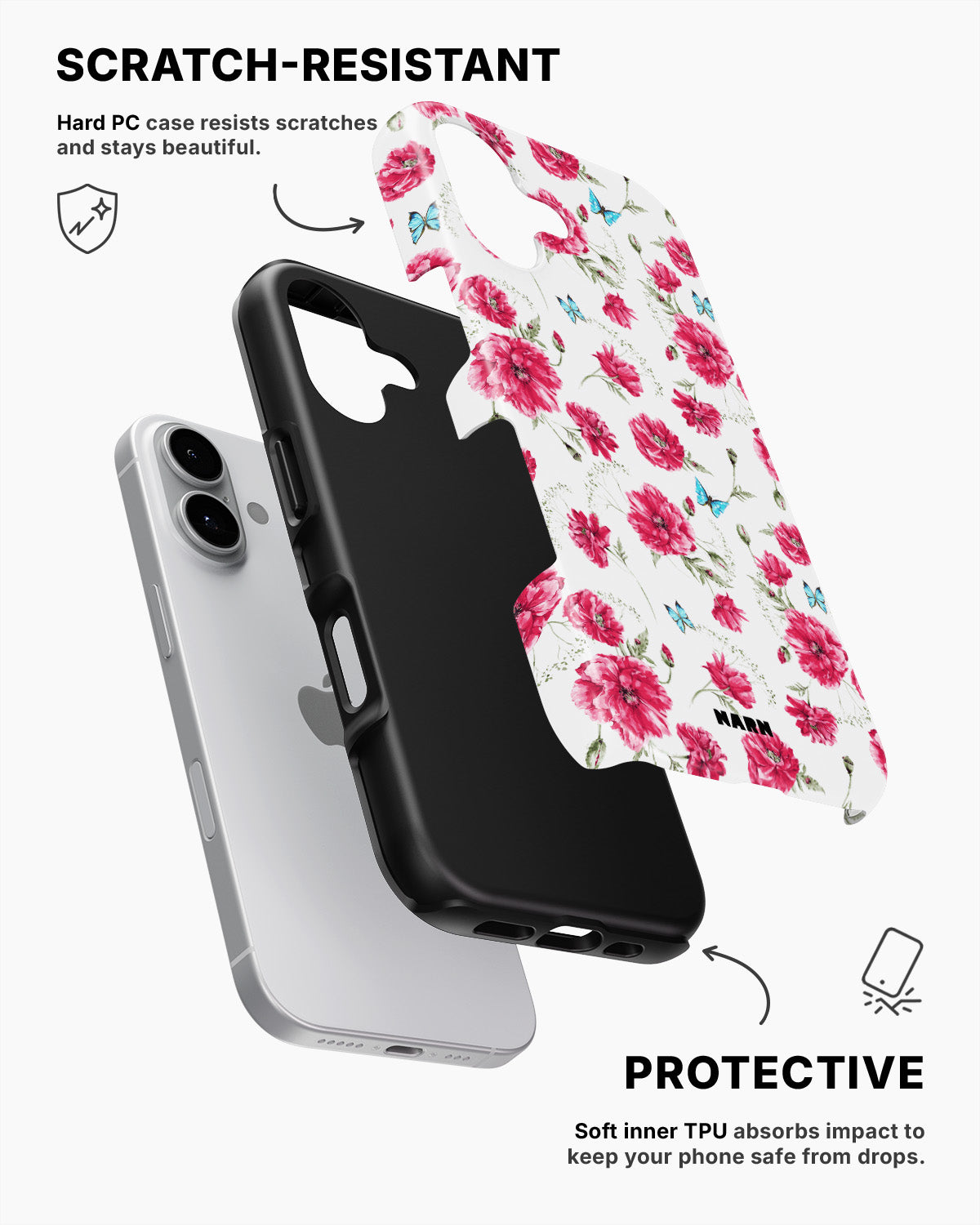 iPhone 17 Tough Case – Poppies in Bloom - View 2