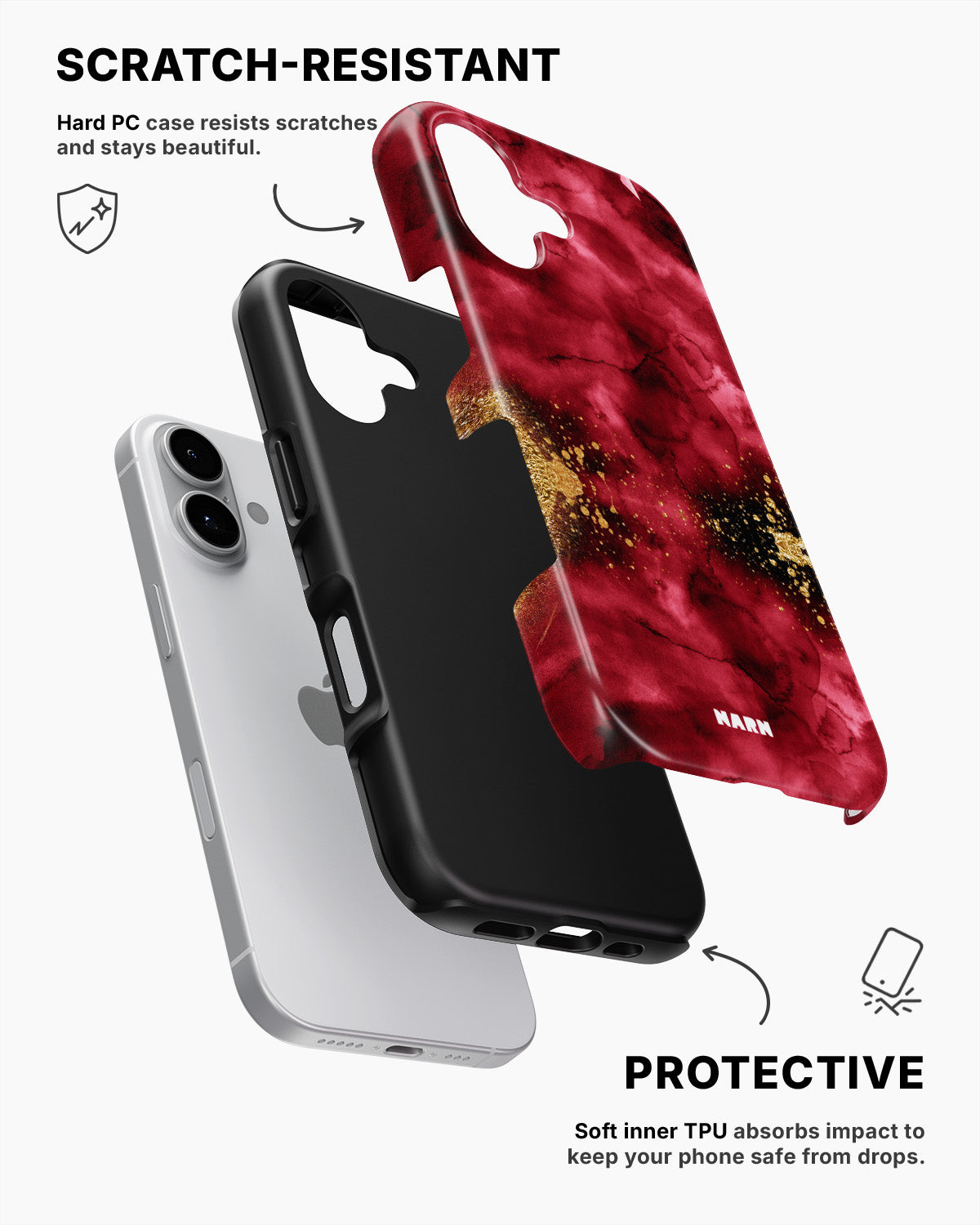 iPhone 17 Tough Case – Burgendy Shimmer - View 2