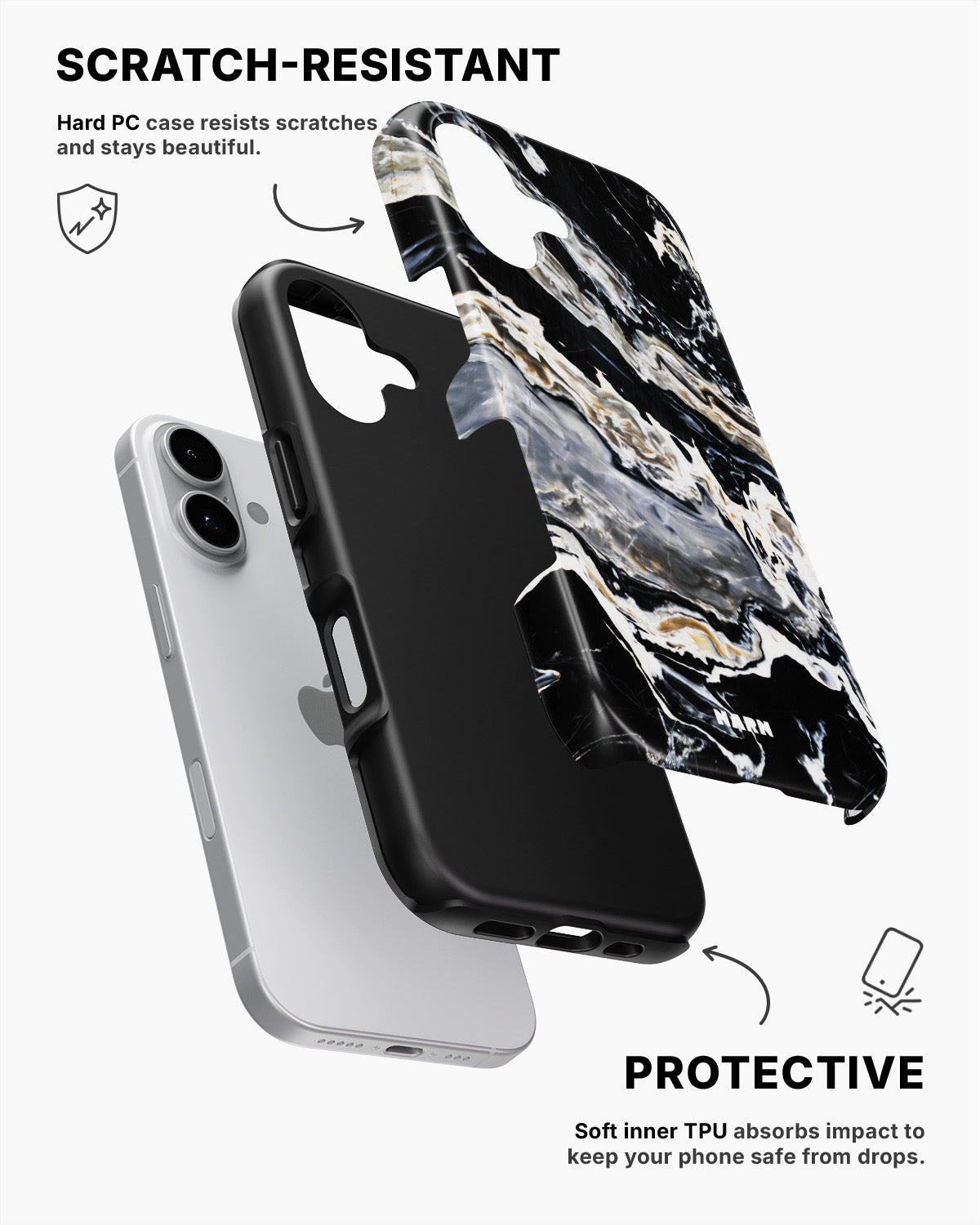 iPhone 17 Tough Case – Dark Swirl - View 2