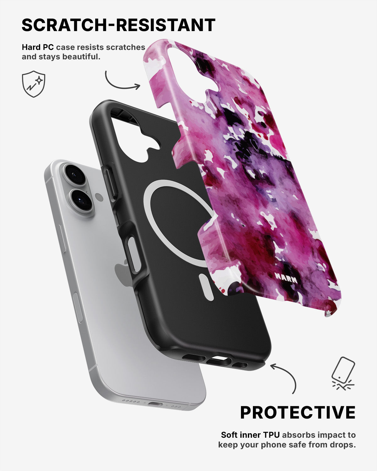 iPhone 17 Tough Case – Floral Splash - View 2
