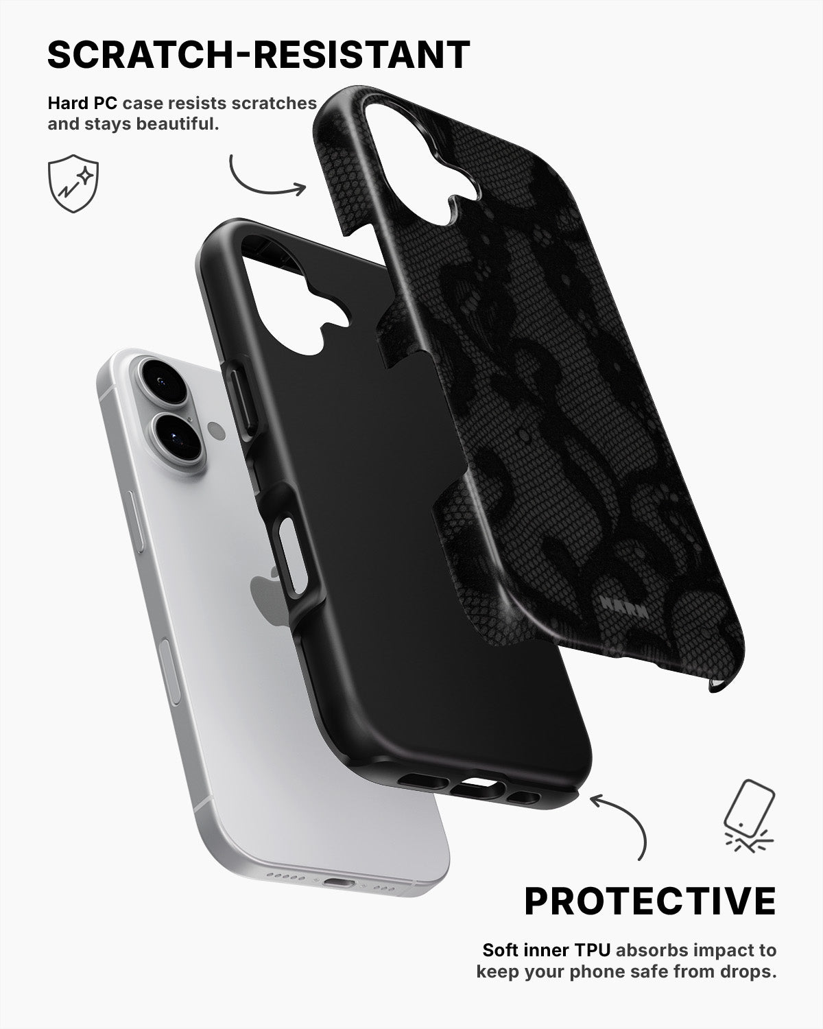 iPhone 17 Tough Case – Lace - View 2