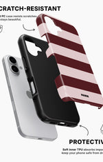 iPhone 17 Tough Case – Cranberry Stripe - View 2