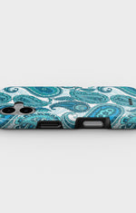 iPhone 17 Tough Case – Turquoise Paisley - View 3