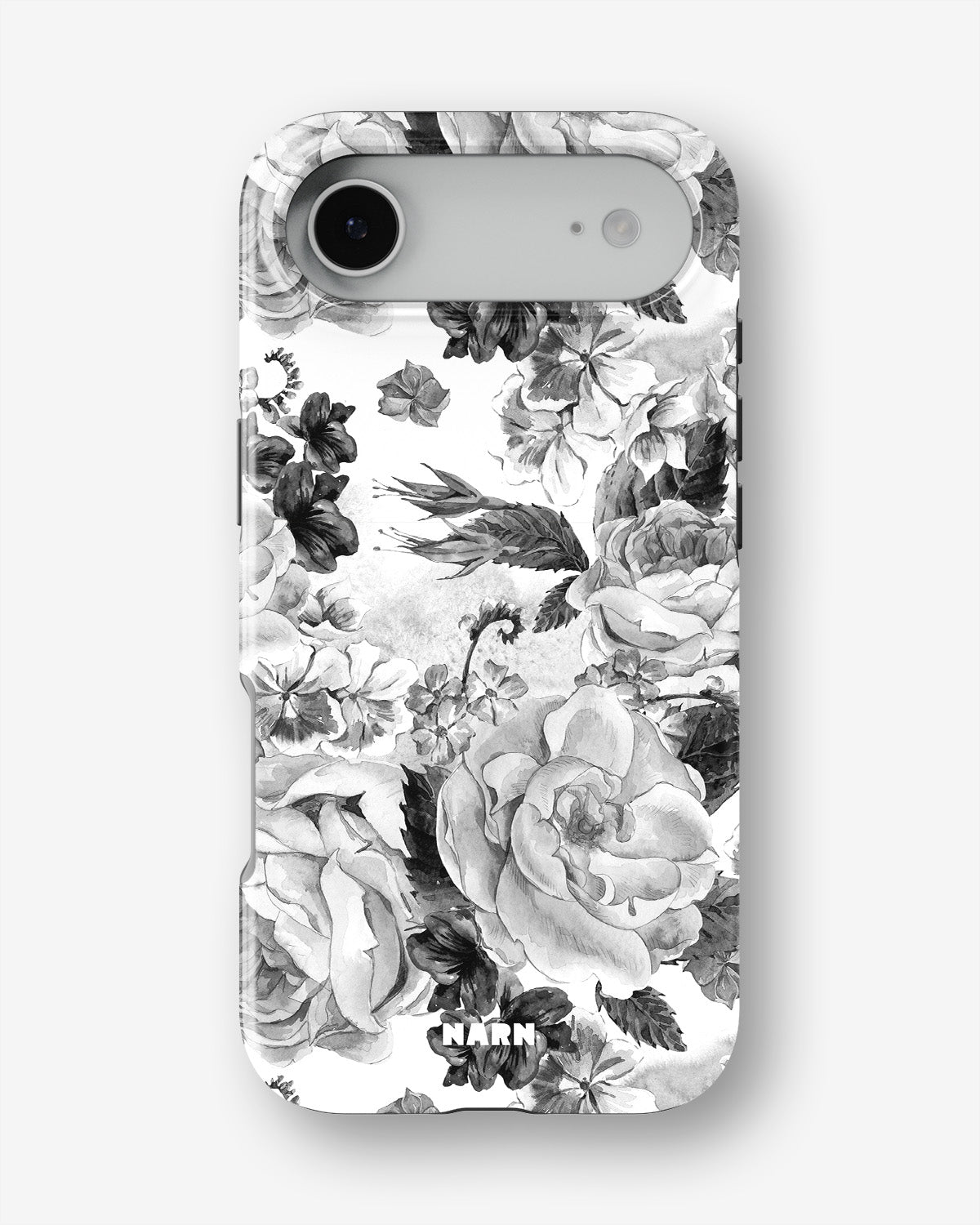 iPhone Air Tough Case – Black & White Bloom - View 1