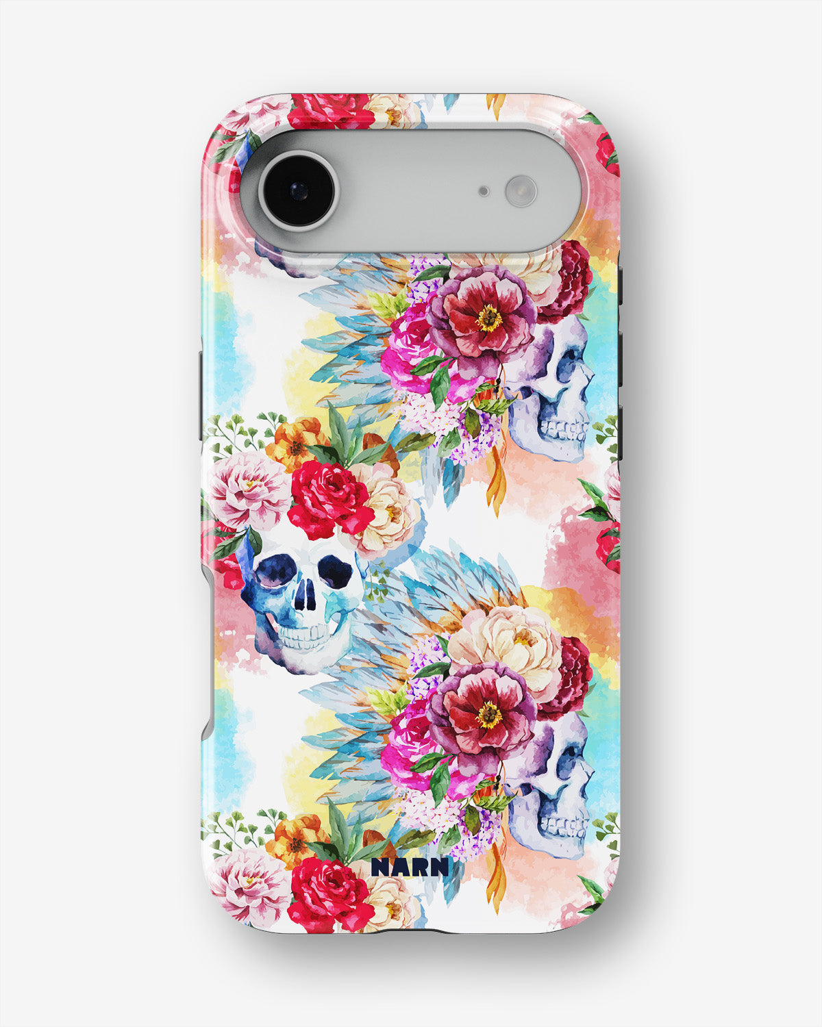 iPhone Air Tough Case – Flowered Skulls - View 1