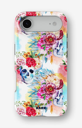 iPhone Air Tough Case – Flowered Skulls - View 1