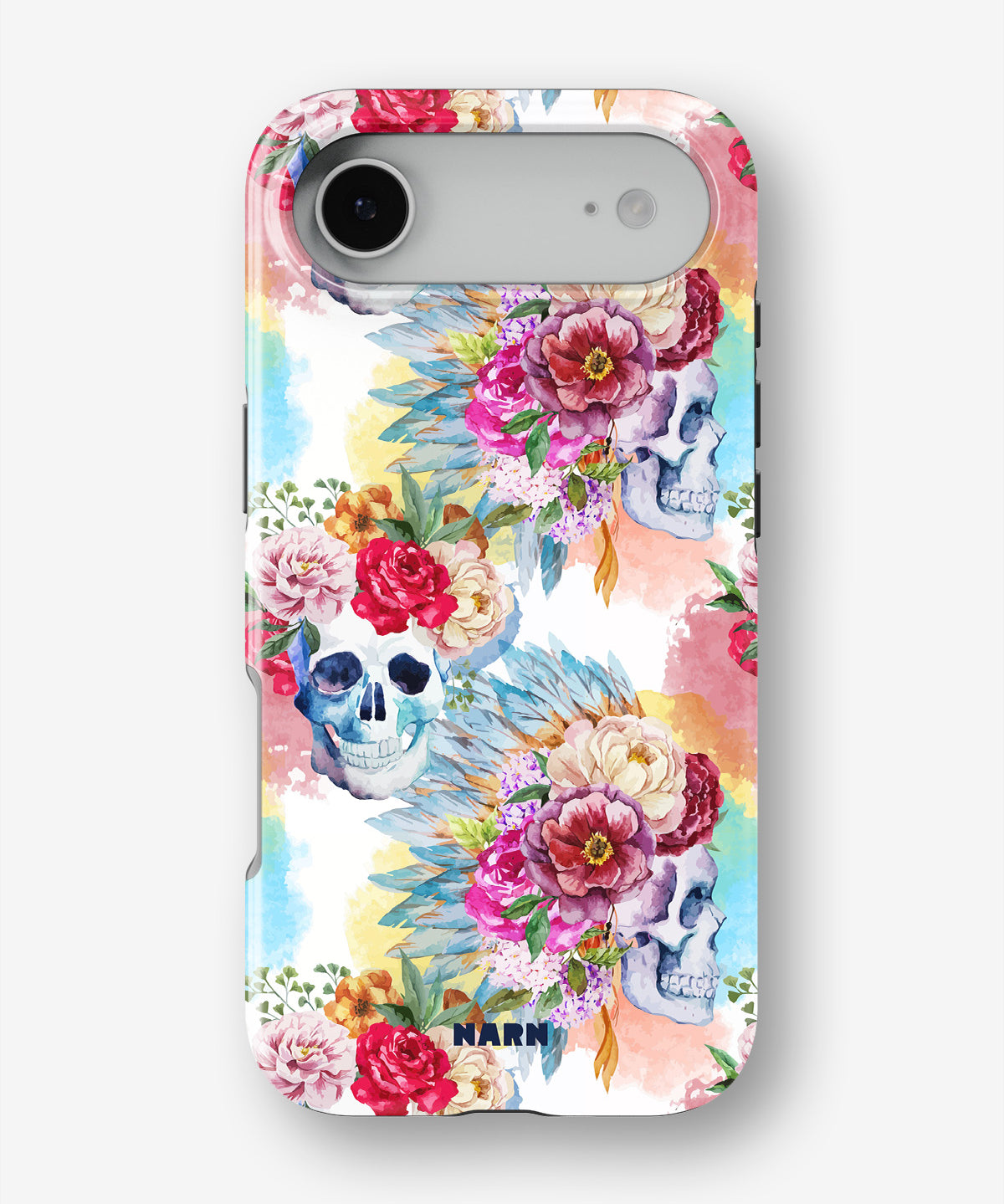 iPhone Air Tough Case – Flowered Skulls - View 1