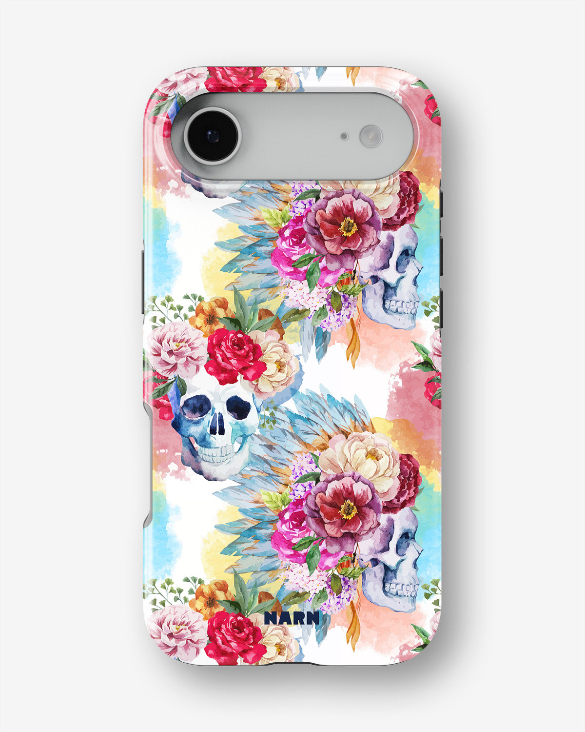iPhone Air Tough Case – Flowered Skulls - View 1