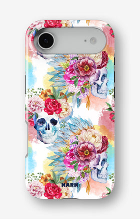 iPhone Air Tough Case – Flowered Skulls - View 1