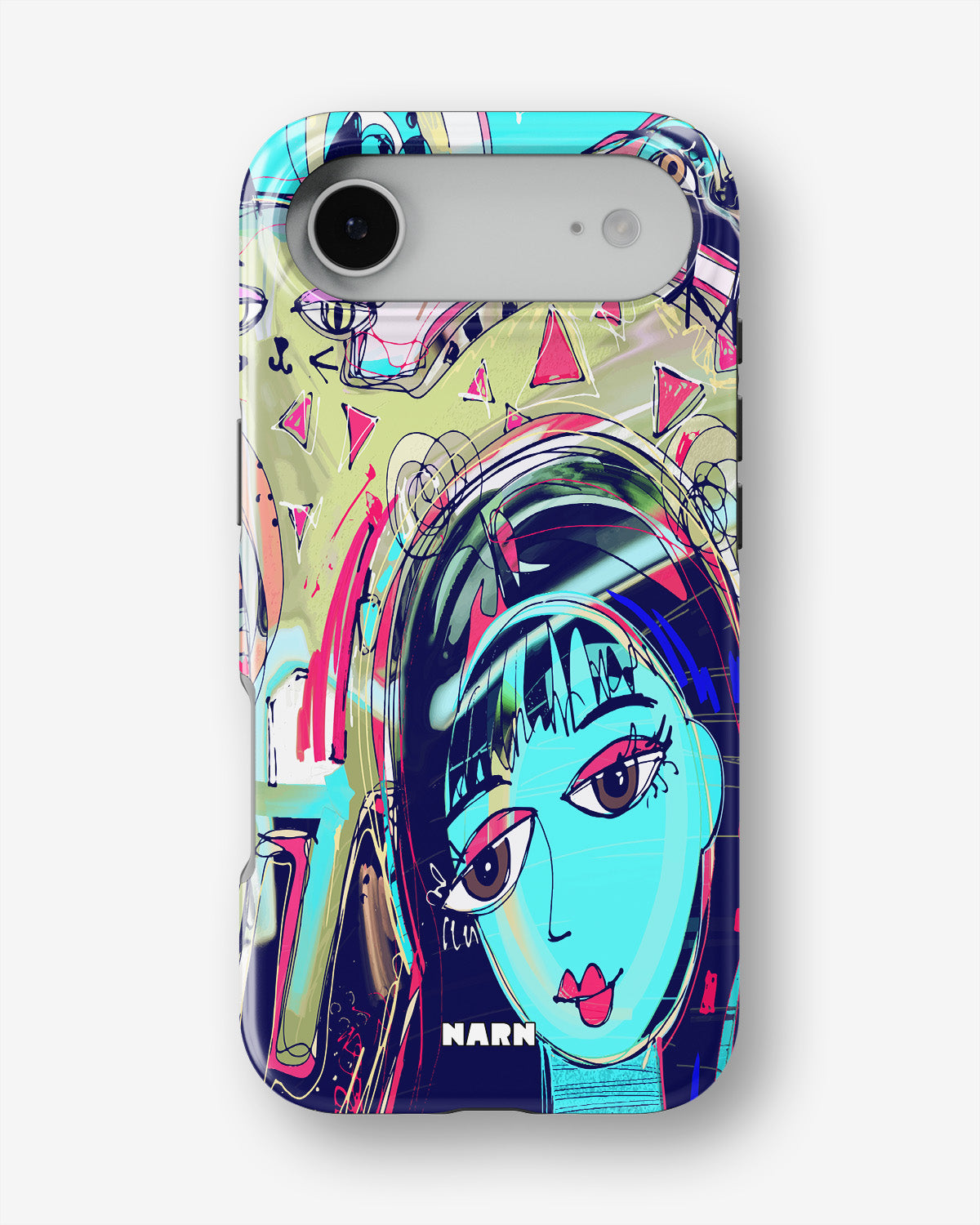 iPhone Air Tough Case – Abstract Cat - View 1