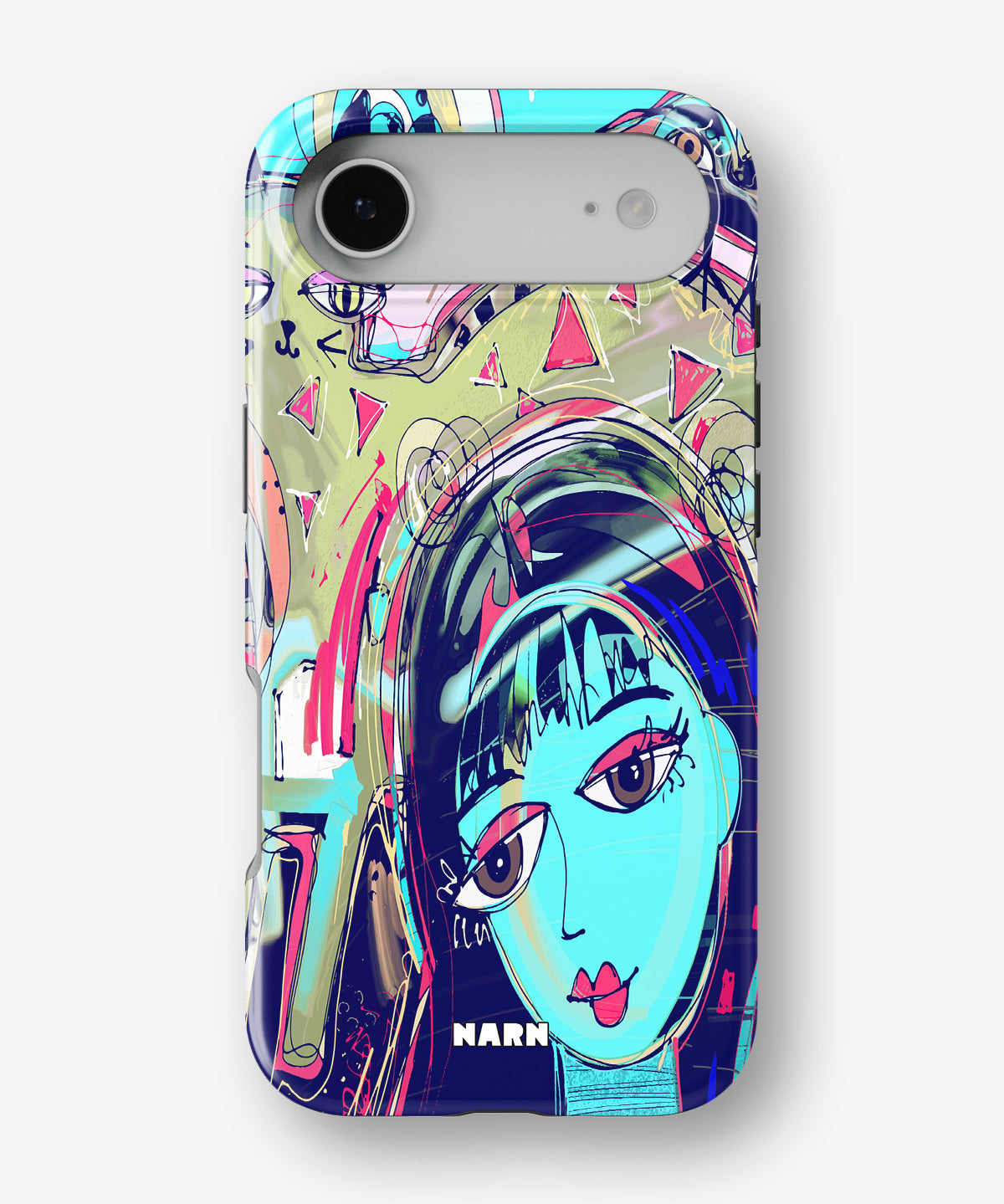 iPhone Air Tough Case – Abstract Cat - View 1
