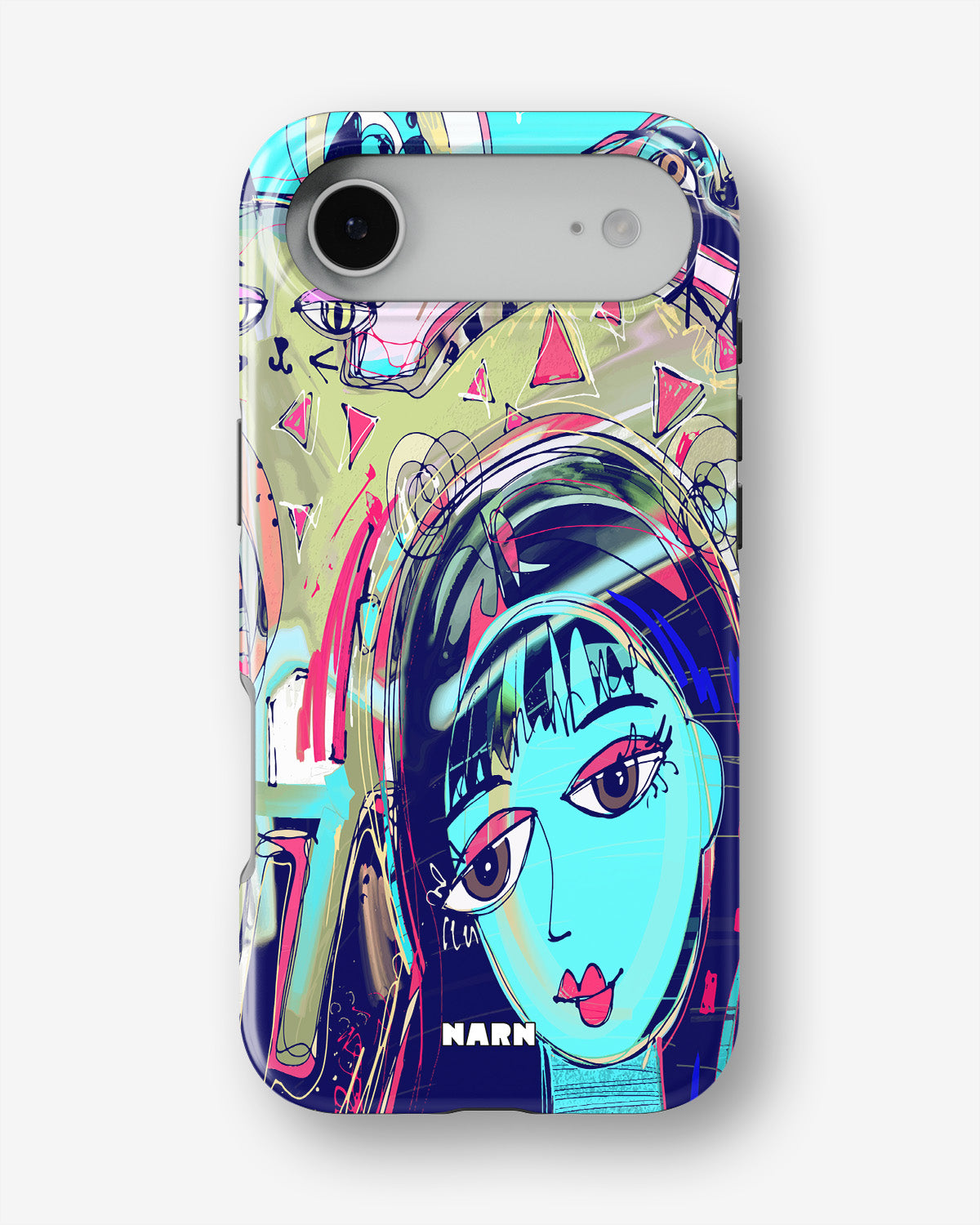 iPhone Air Tough Case – Abstract Cat - View 1