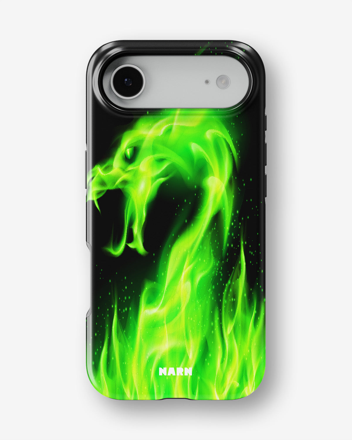 iPhone Air Tough Case – Green Flames Dragon - View 1