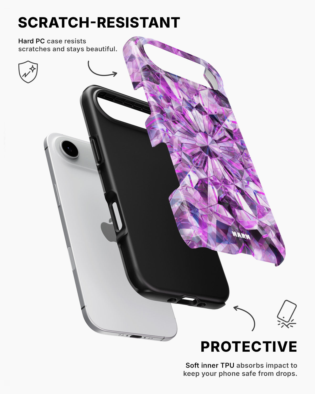 iPhone Air Tough Case – Lavender Crystals - View 2