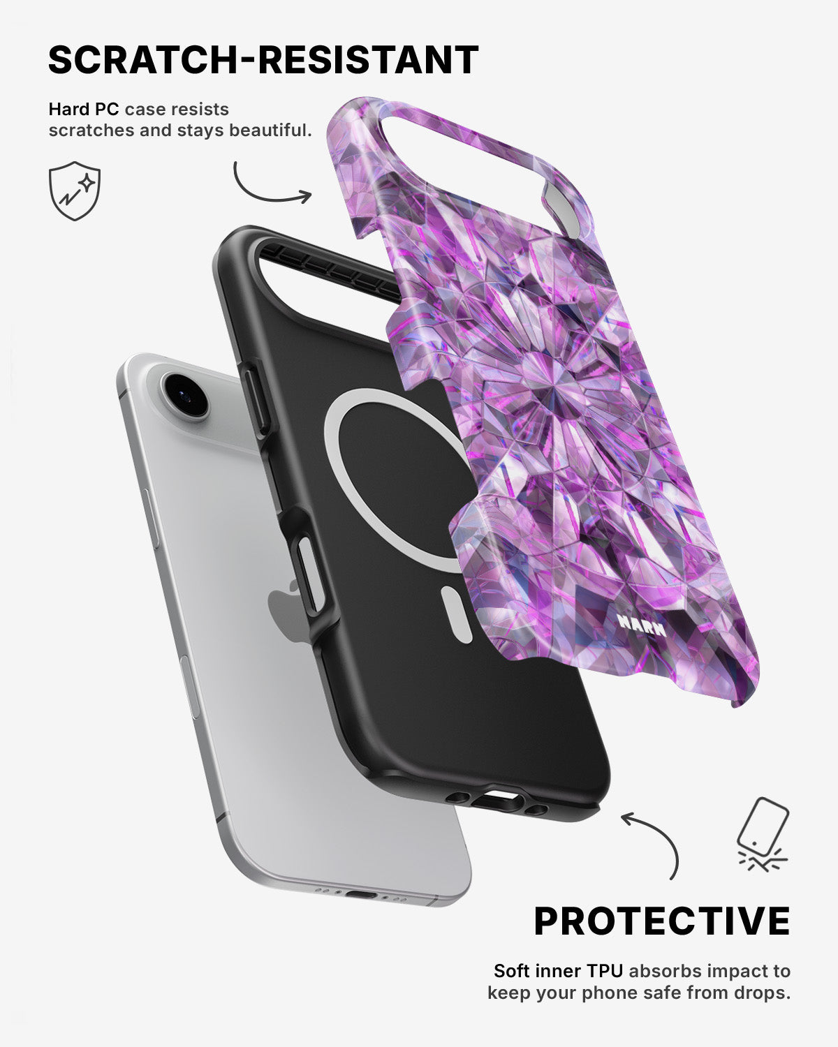 iPhone Air Tough Case – Lavender Crystals - View 2