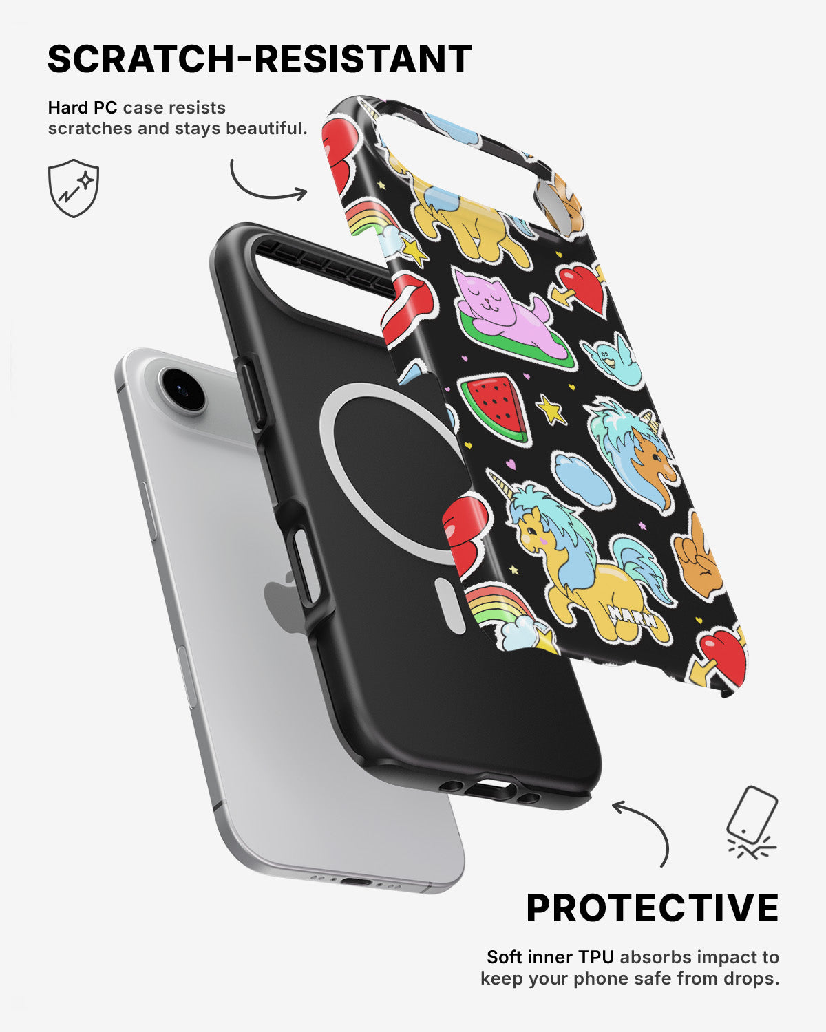 iPhone Air Tough Case – Cute Stickers - View 2
