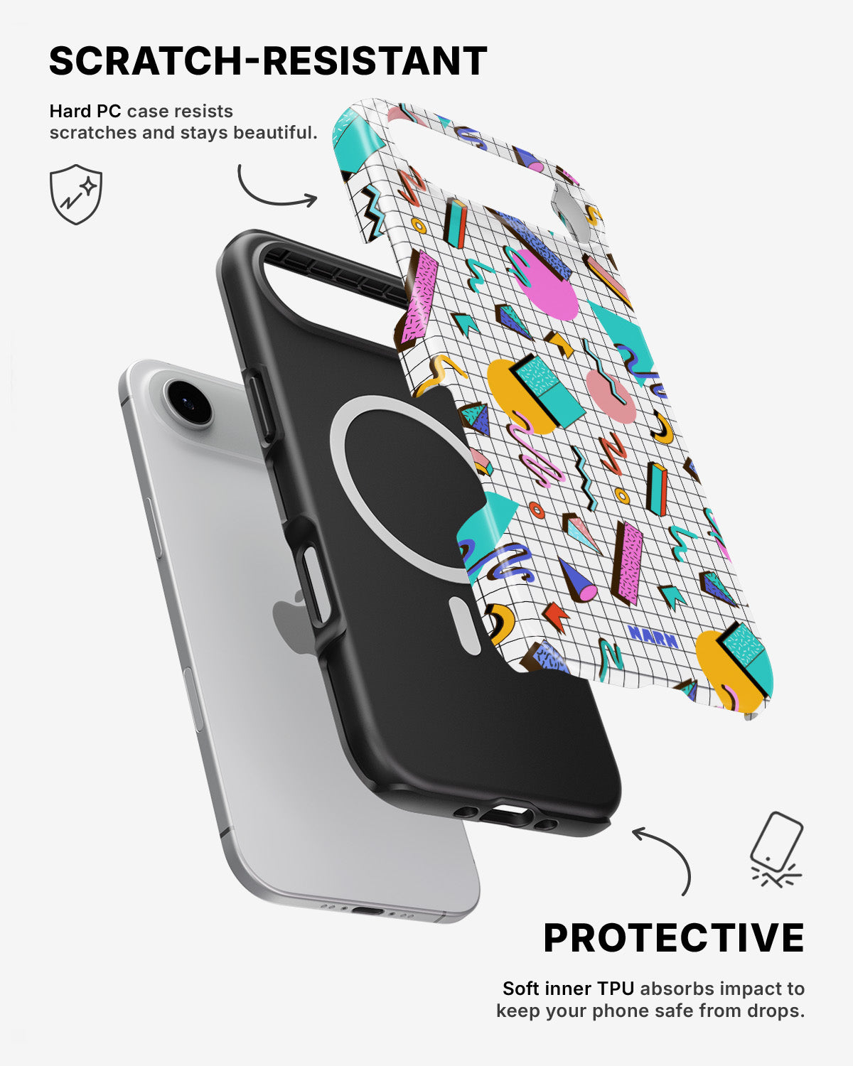 iPhone Air Tough Case – 80s Memphis - View 2