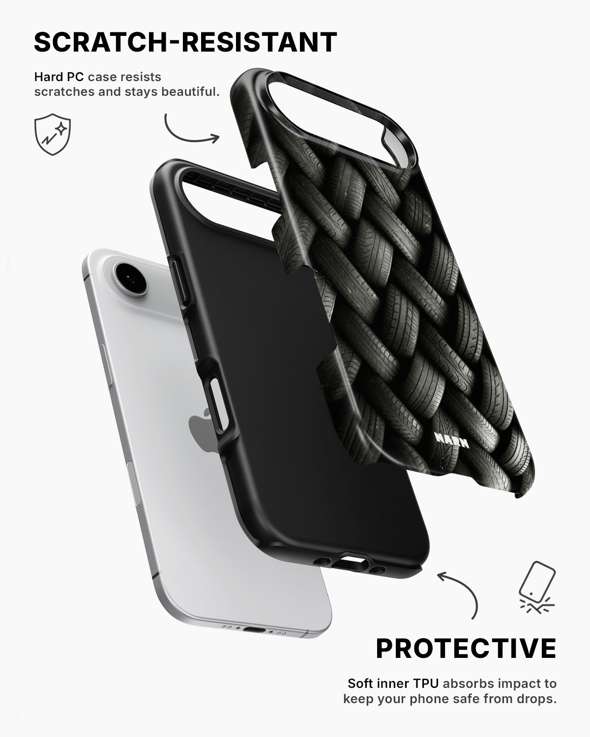 iPhone Air Tough Case – Tires Wall - View 2
