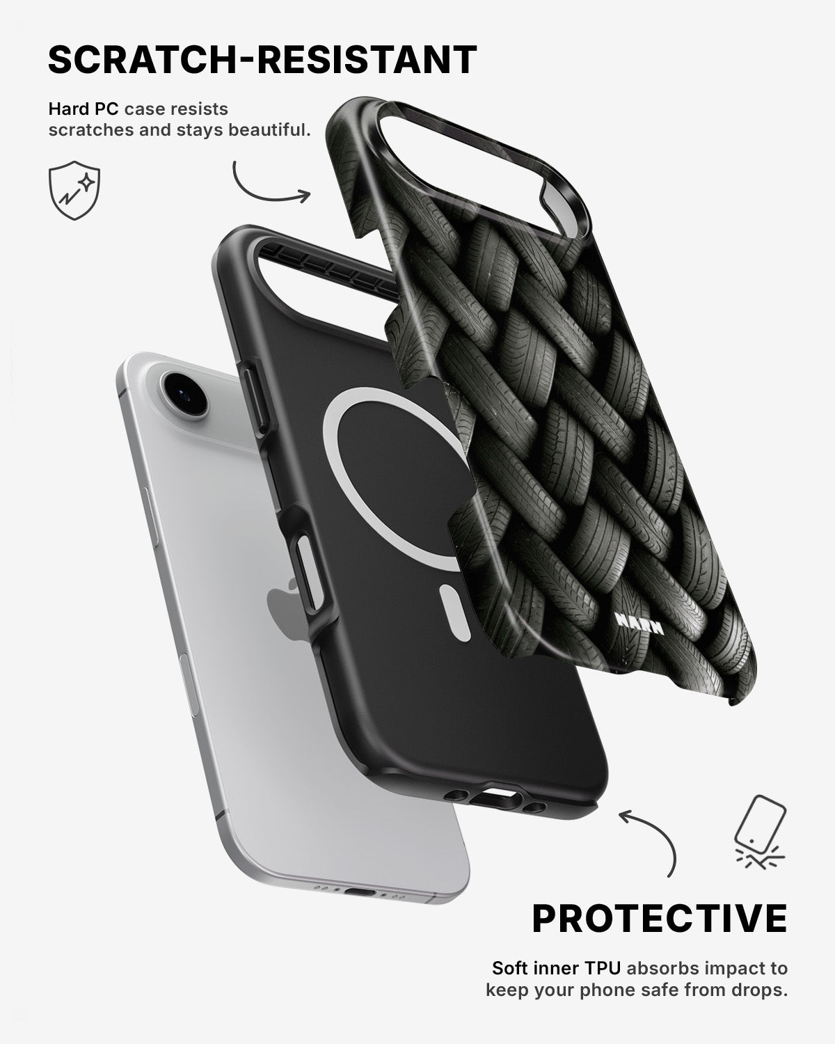 iPhone Air Tough Case – Tires Wall - View 2