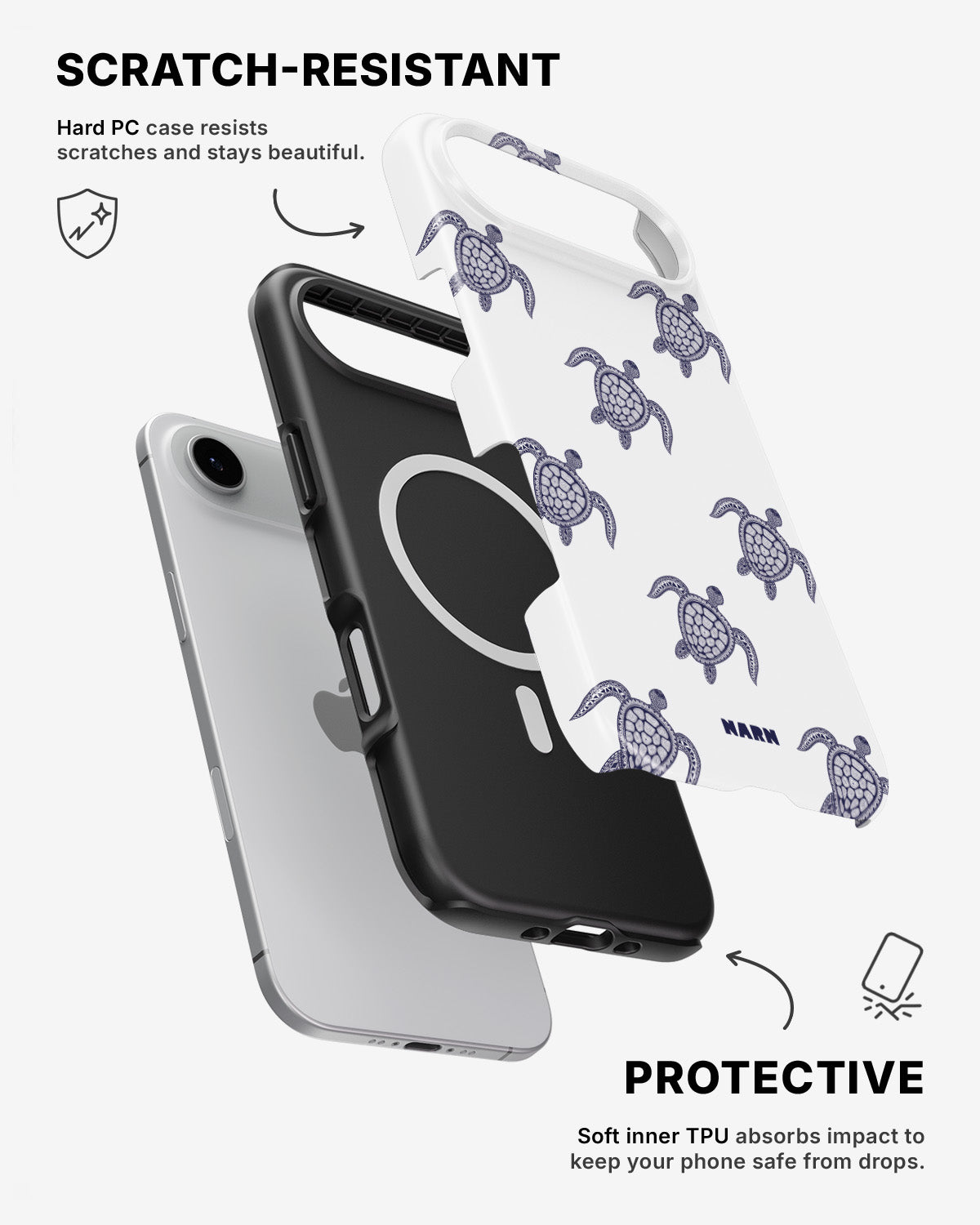 iPhone Air Tough Case – Blue Turtles - View 2