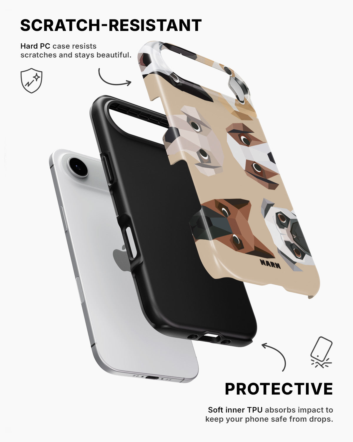 iPhone Air Tough Case – Cute Dogs - View 2