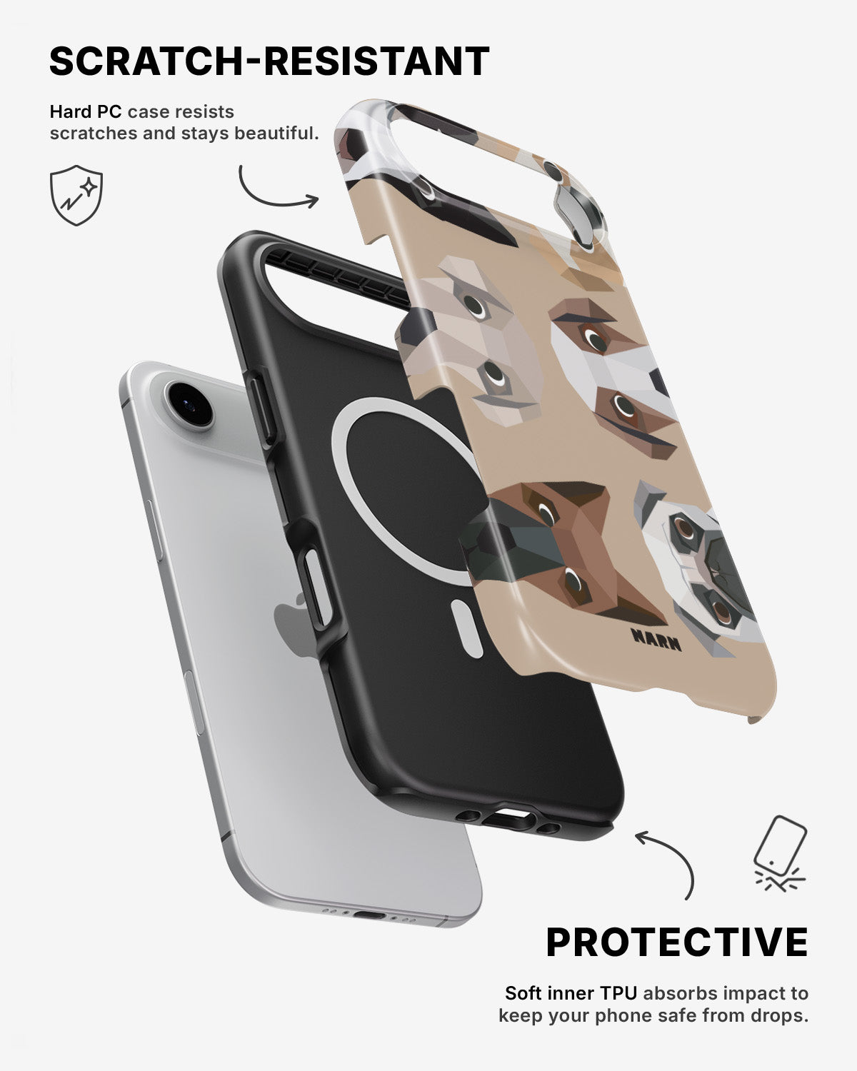 iPhone Air Tough Case – Cute Dogs - View 2