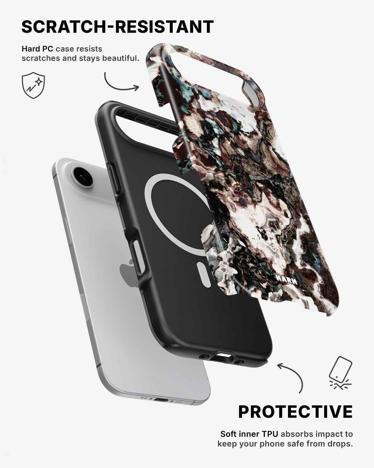 iPhone Air Tough Case – Marble Brown - View 2