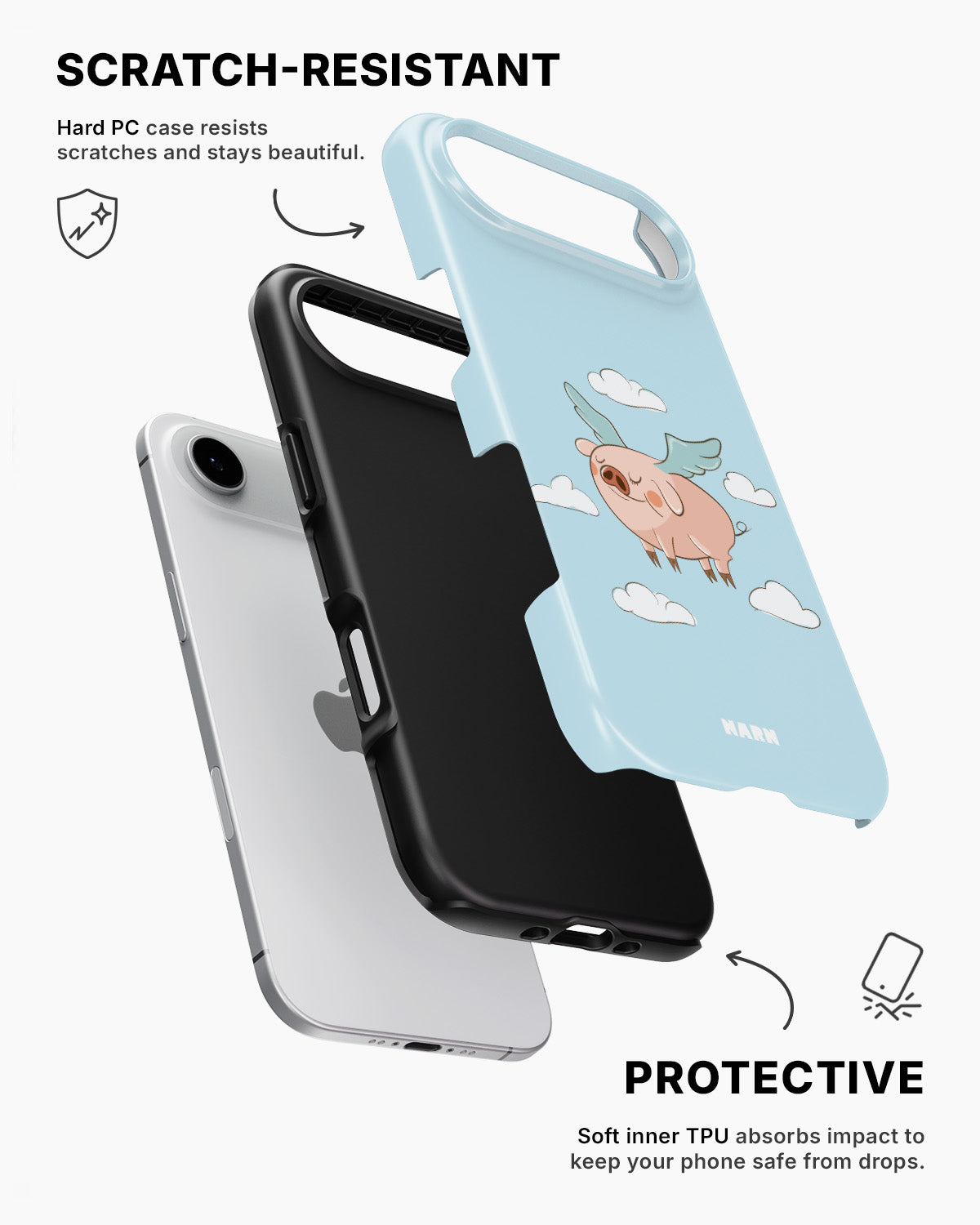 iPhone Air Tough Case – Dreamy Pig - View 2