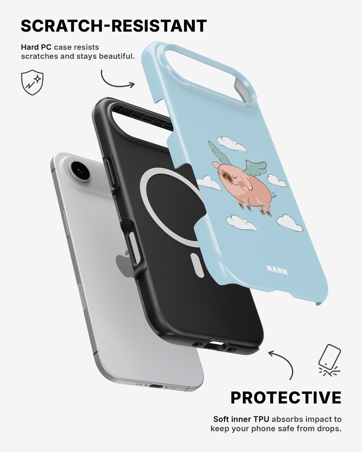 iPhone Air Tough Case – Dreamy Pig - View 2