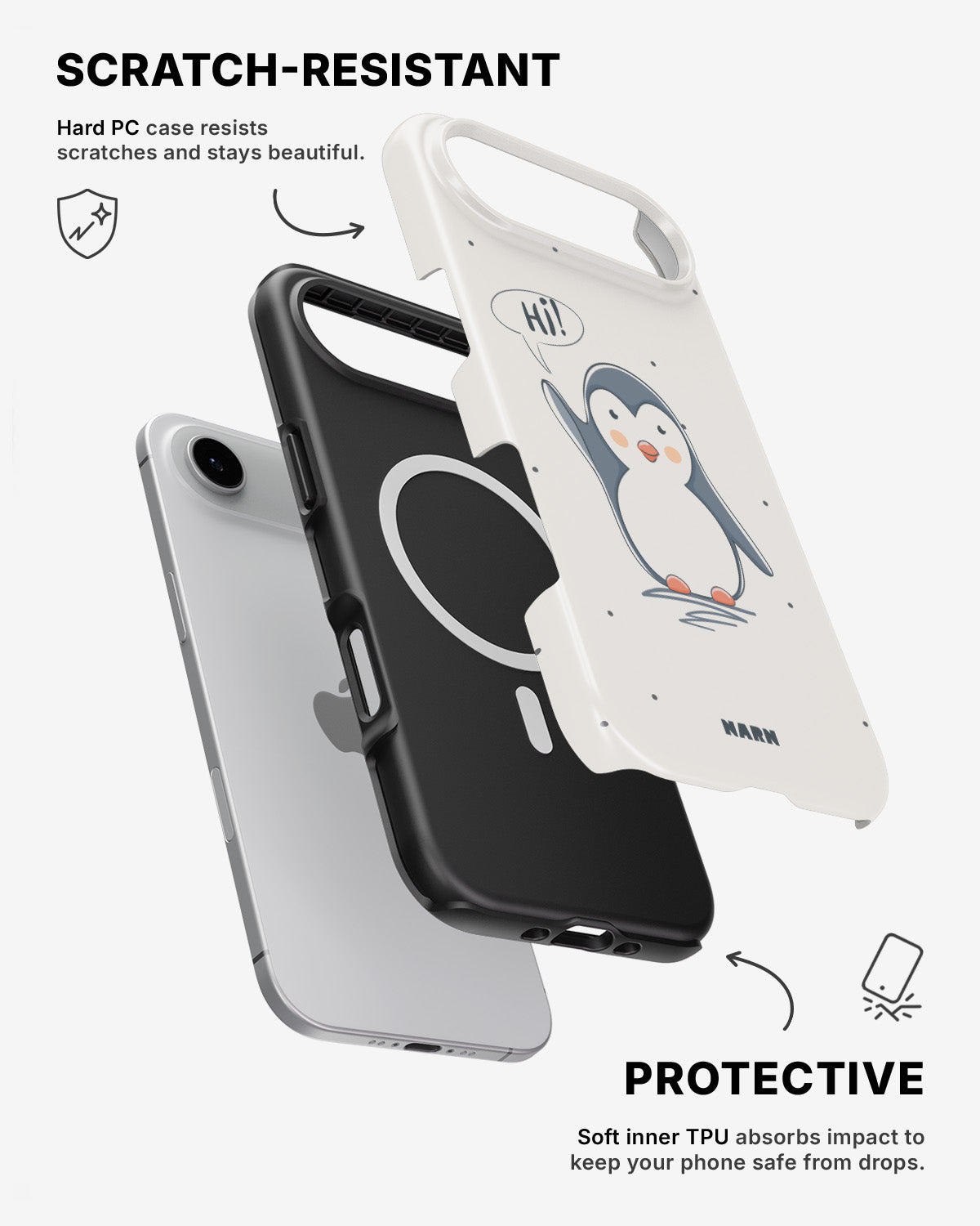 iPhone Air Tough Case – Cute Penguin - View 2