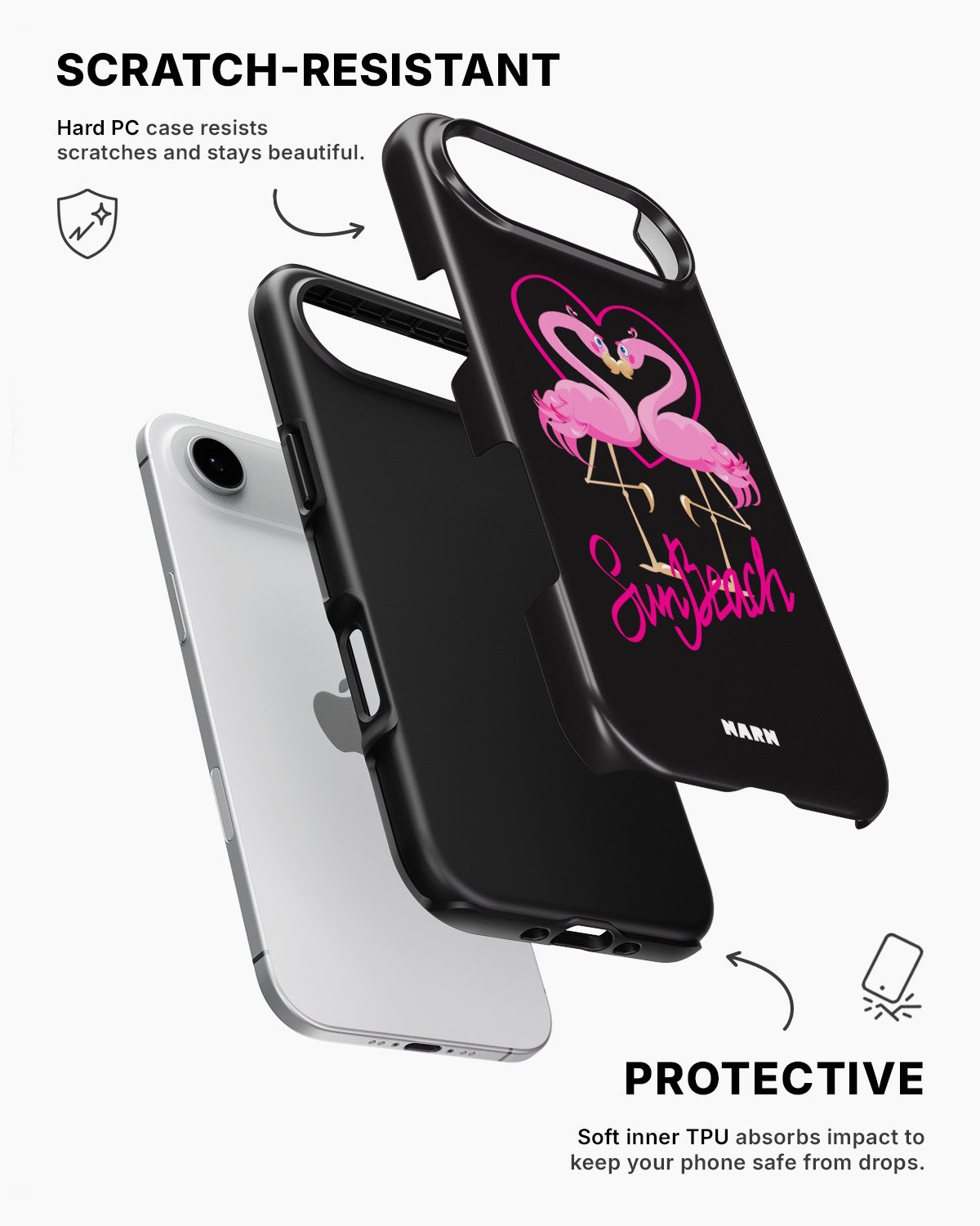 iPhone Air Tough Case – Beach Flamingo - View 2