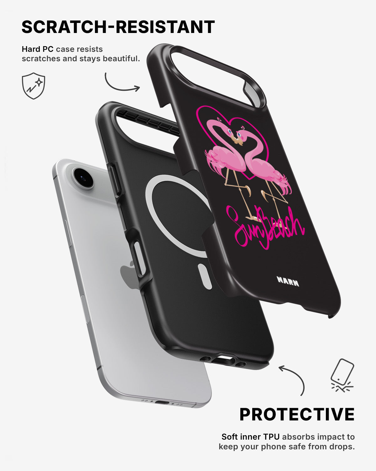 iPhone Air Tough Case – Beach Flamingo - View 2