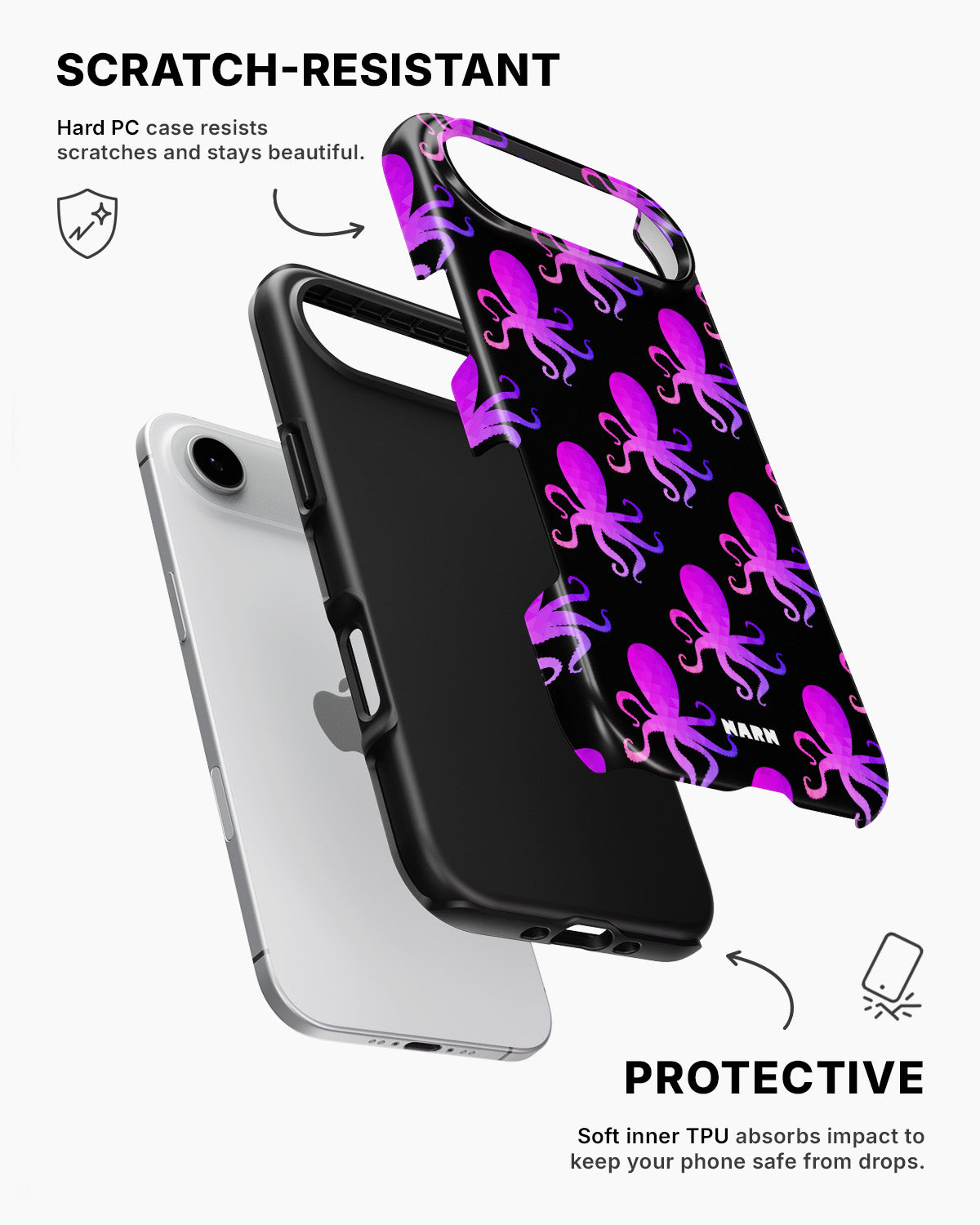 iPhone Air Tough Case – Octopus Pattern - View 2