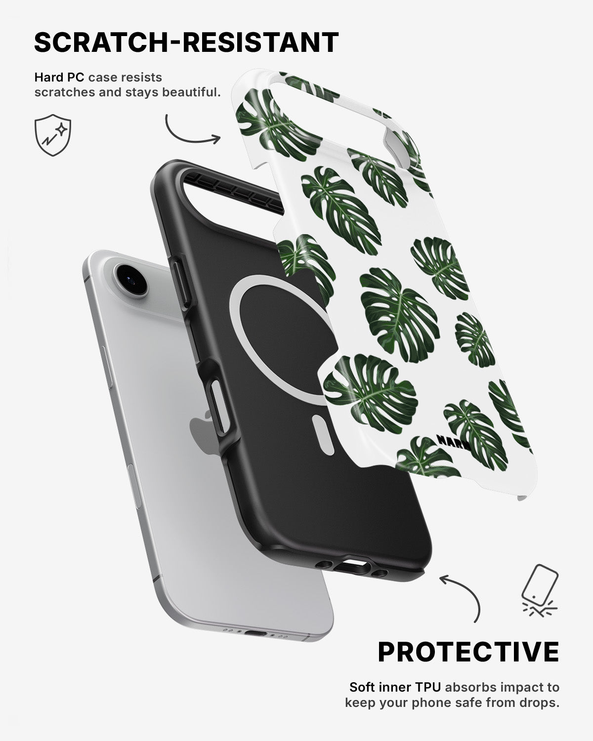 iPhone Air Tough Case – Monstera Pattern - View 2
