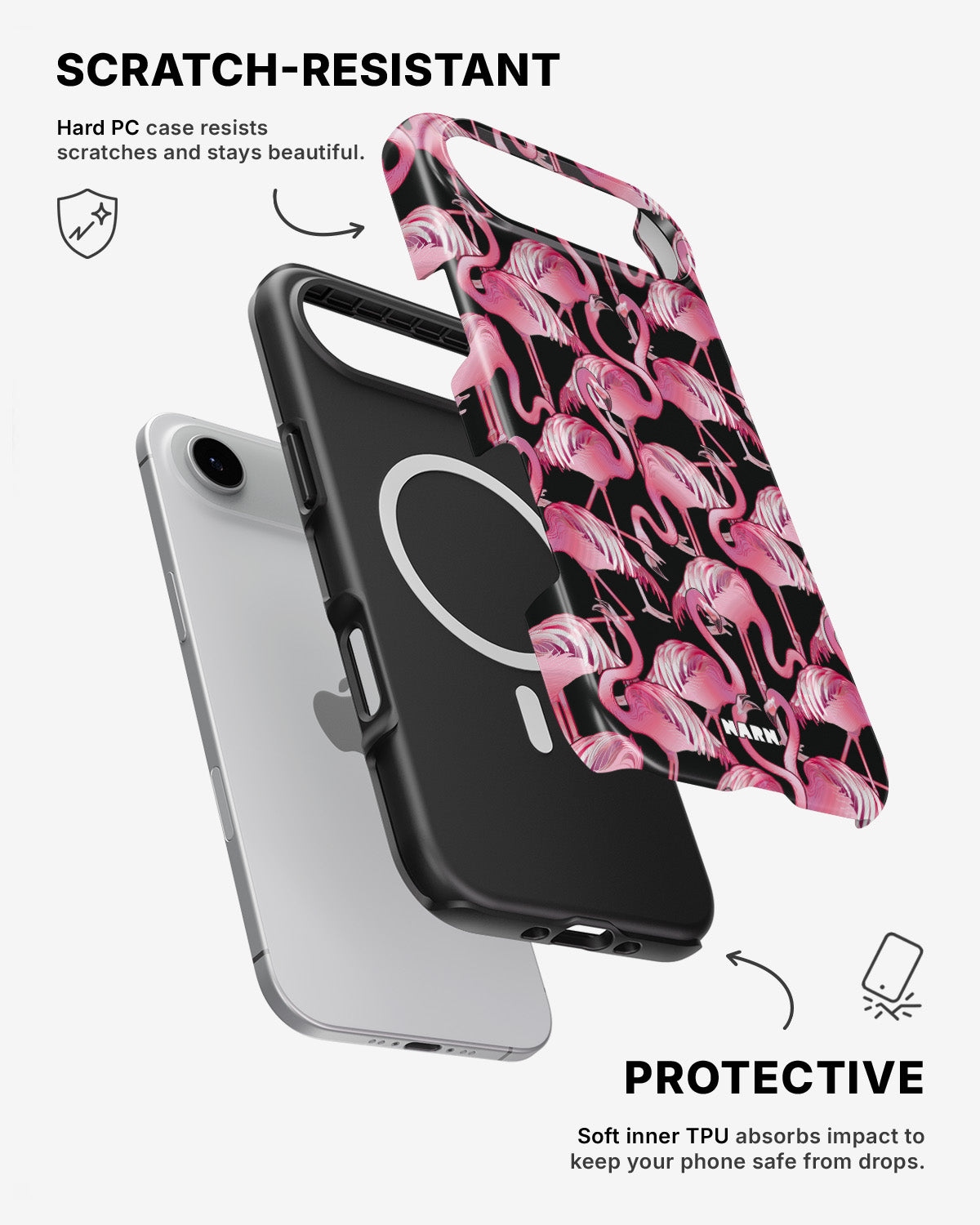 iPhone Air Tough Case – Flamingos - View 2